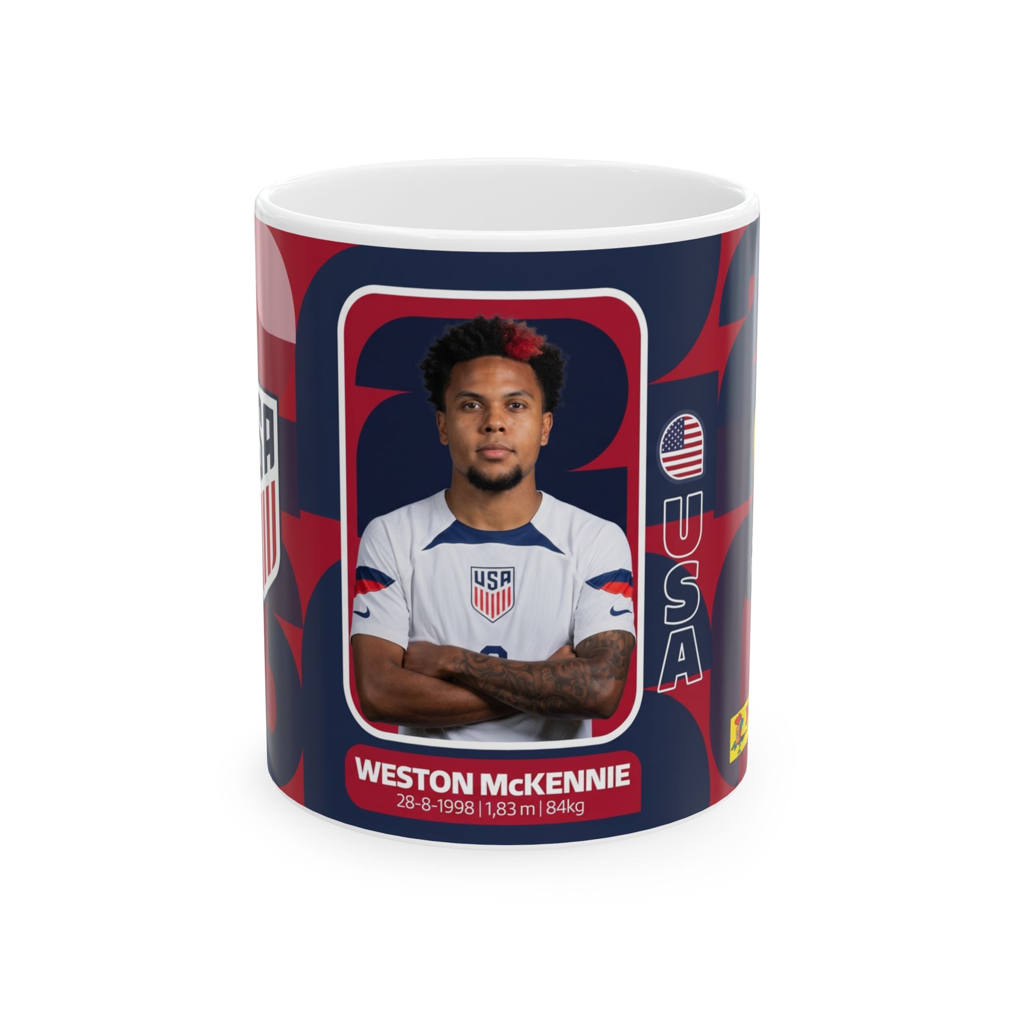 USA Soccer player Weston McKennie Mug – 11oz/15oz Fan Coffee Cup, World Cup 2026 Mugs
