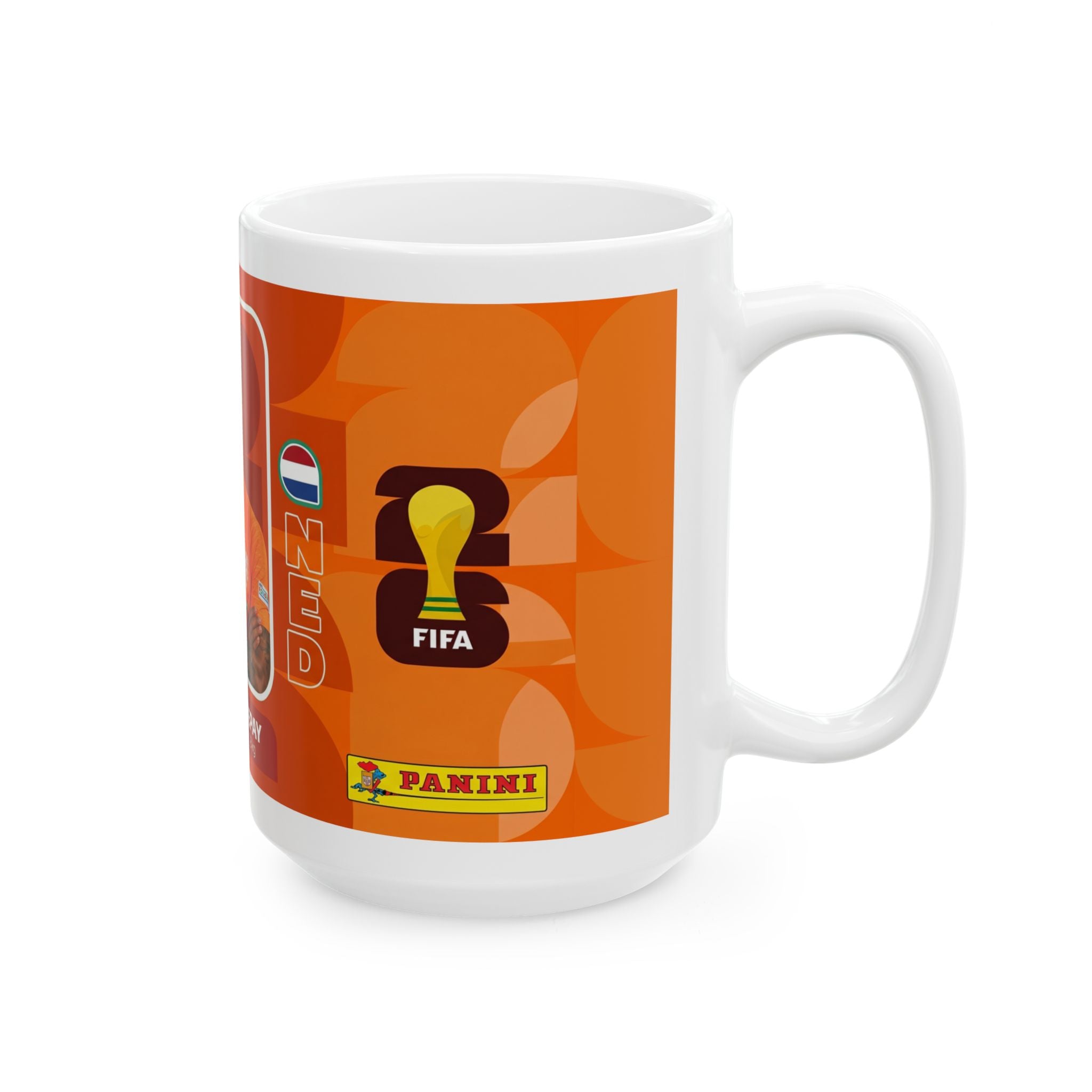 Netherlands Soccer Player Memphis Depay Mug —  Ceramic Coffee Cup (11oz/15oz), World Cup 2026 Mugs