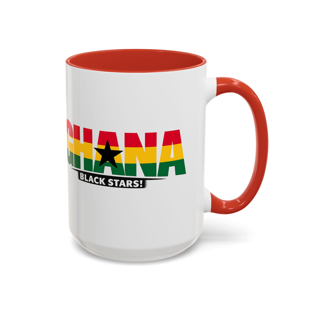 Ghana Black Stars flag stripe Accent Coffee Mug | 11oz 15oz, World Cup 2026, Gift for Dad