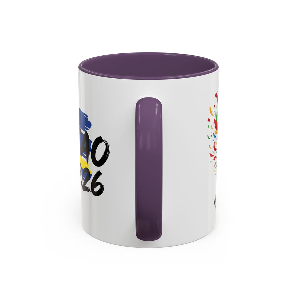 Curaçao 2026 Soccer Flag Accent Coffee Mug | 11oz 15oz,Soccer World Cup 2026, Gift For Dad
