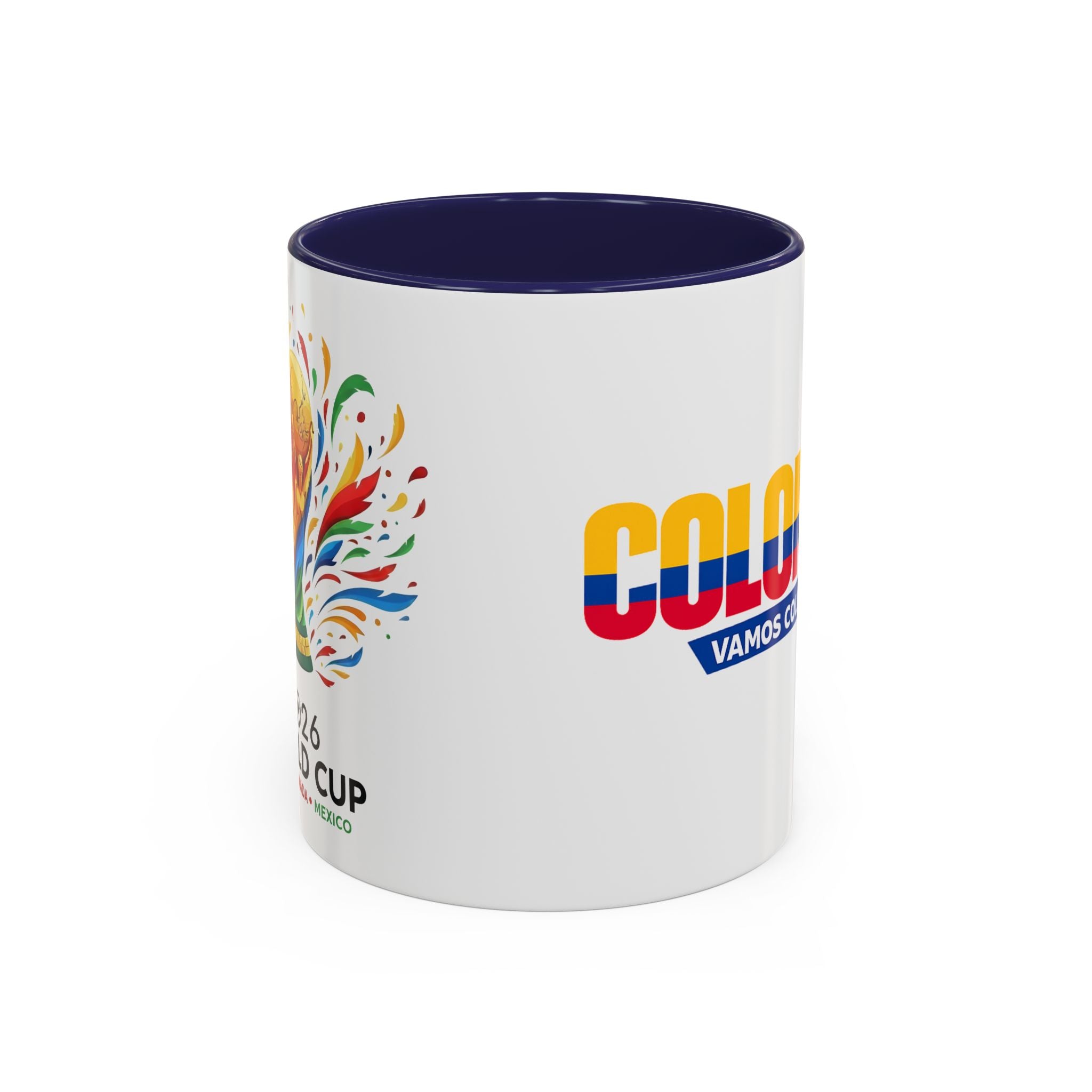 Colombia Vamos Colombia! Accent Coffee Mug | 11oz 15oz ceramic World Cup 2026, Soccer Gift