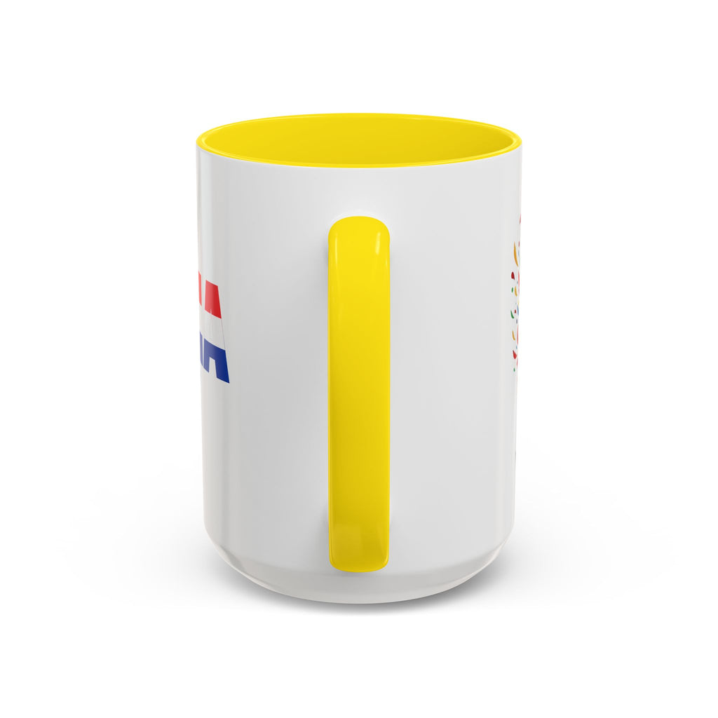 Croatia Flag Logo Accent Coffee Mug | Croatian Pride 11oz 15oz, World Cup 2026, Gifts for Dad