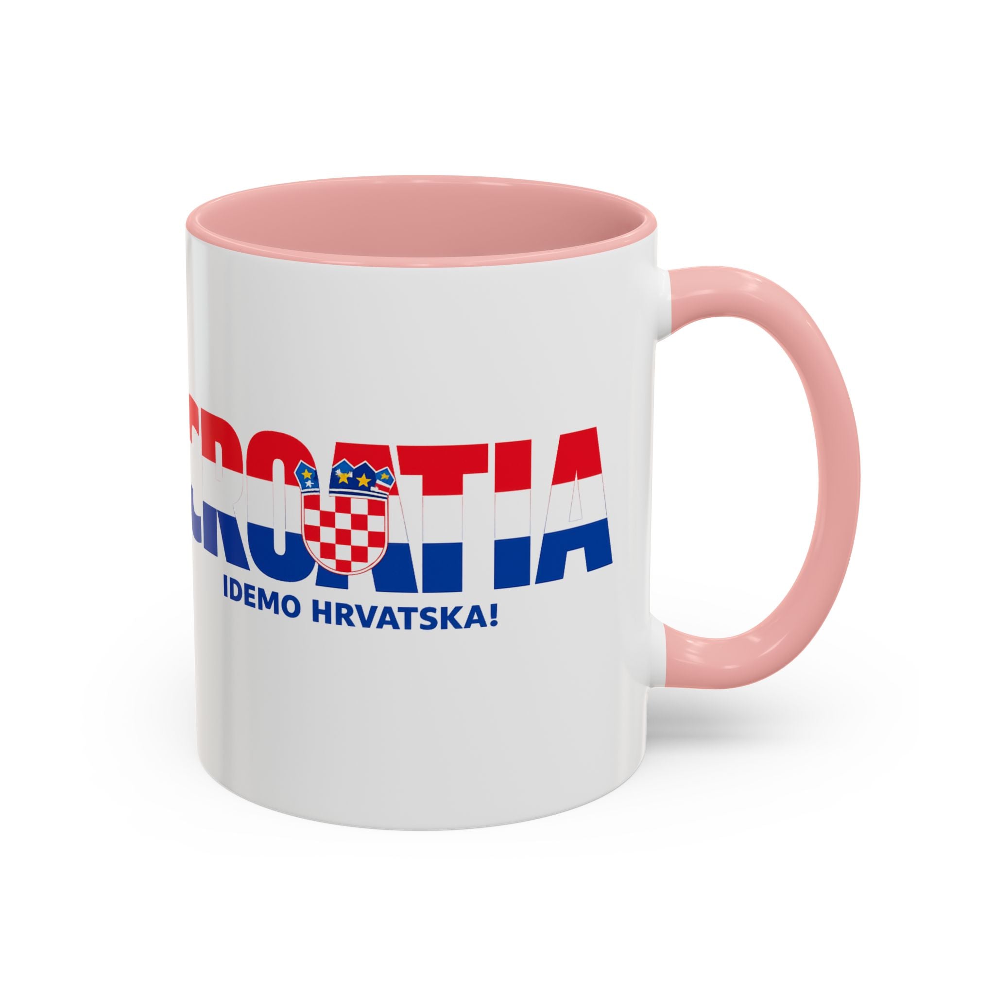 Croatia Flag Logo Accent Coffee Mug | Croatian Pride 11oz 15oz, World Cup 2026, Gifts for Dad