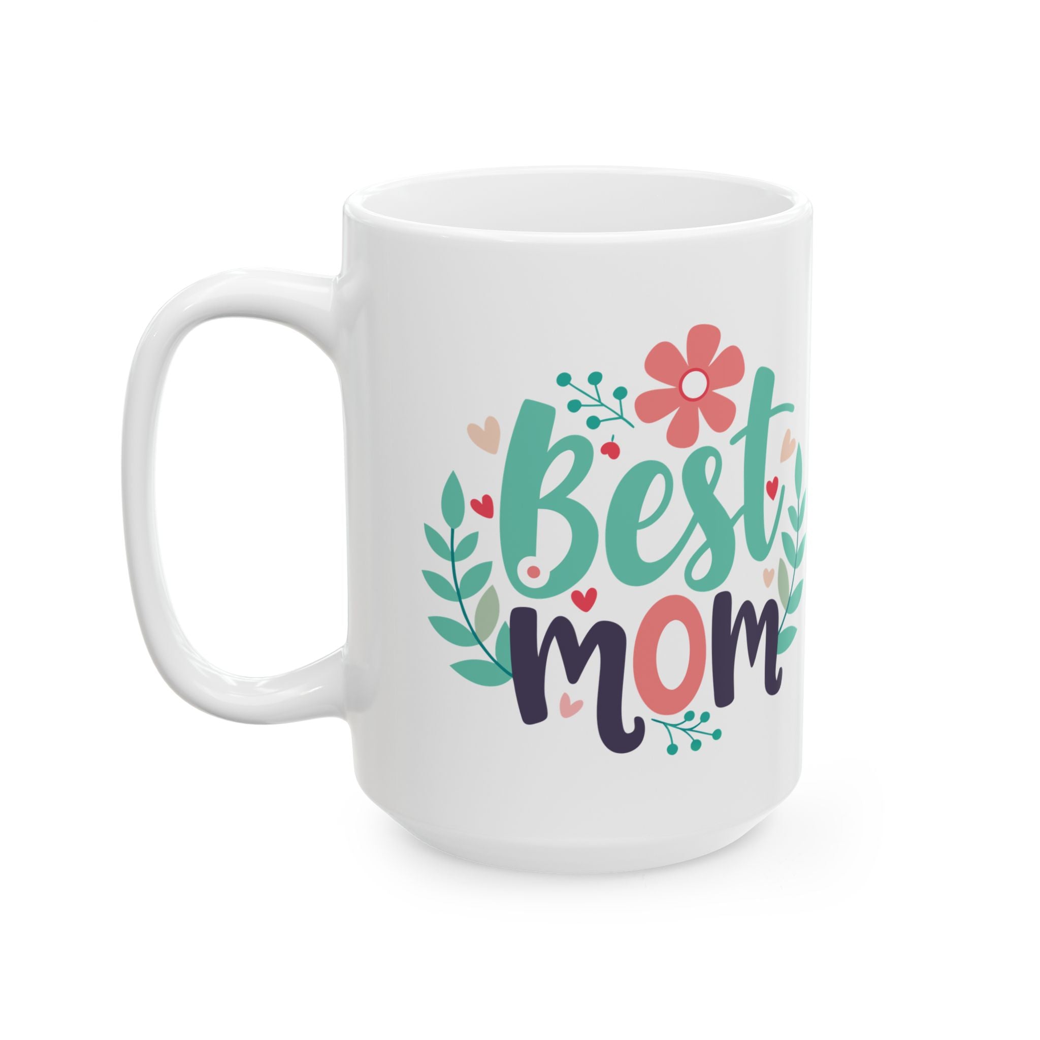 Best Mom floral wreath Mug | Ceramic coffee cup, Mother's Day, Gift For Mom