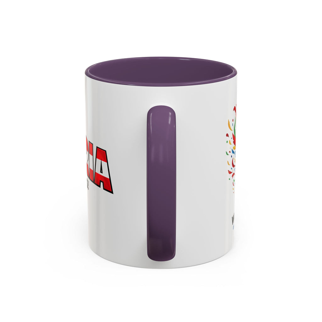 Austria Flag Text mug | Accent Coffee Mug (11/15oz)