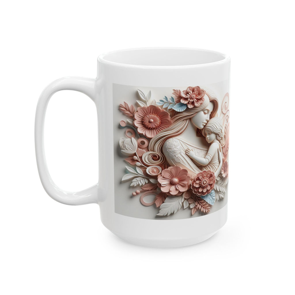 Vintage Angel Illustration Mug | Floral Cherub Ceramic Mug, Mother's Day Sale