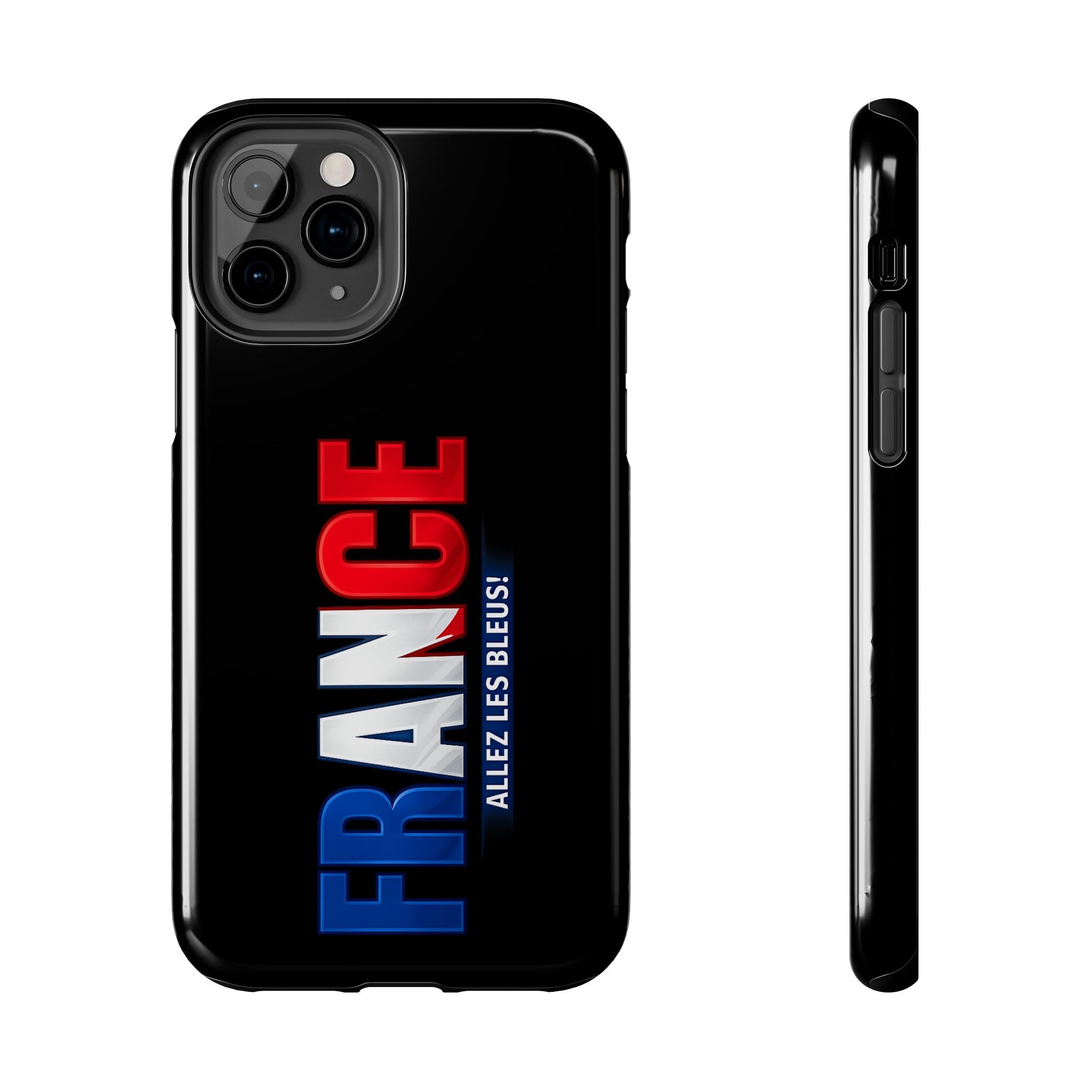 France tricolor vertical text Phone Case | Allez Les Bleus!, Cuctom Protective, Glossy Tough Cases, World Cup 2026