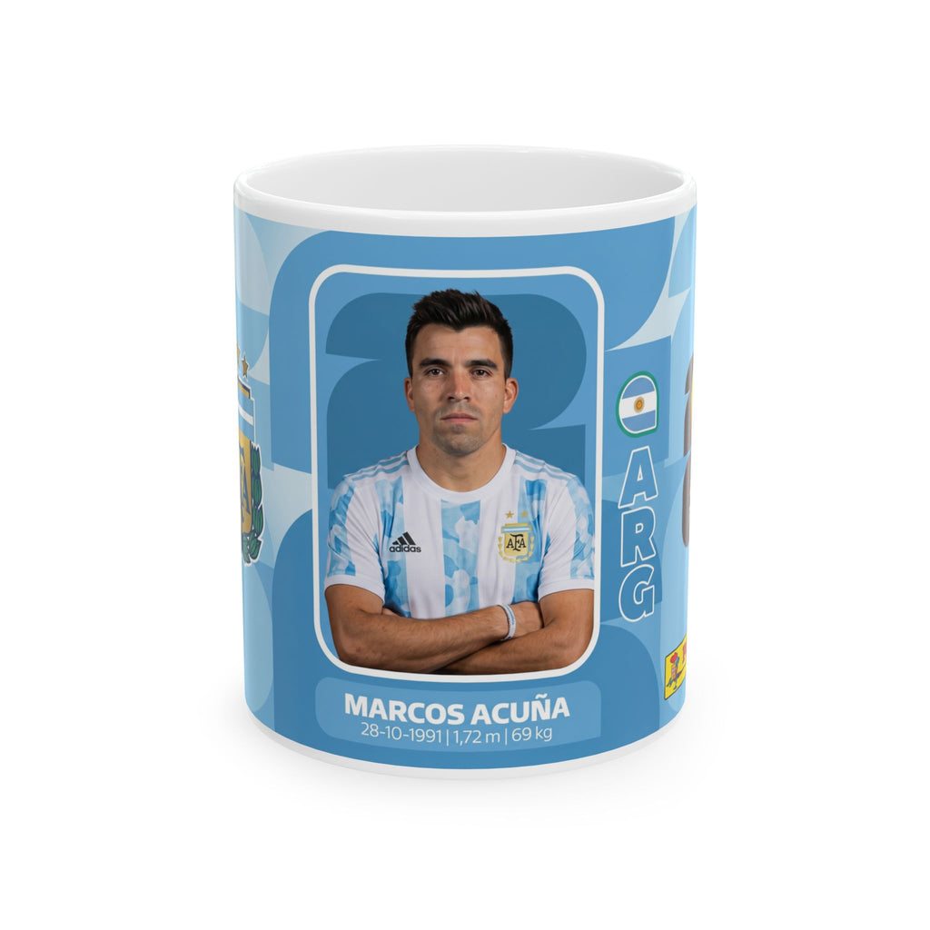 Argentina Marcos Acuna Soccer Player Ceramic Mug – Coffee Mug (11oz/15oz), World Cup 2026 Mugs
