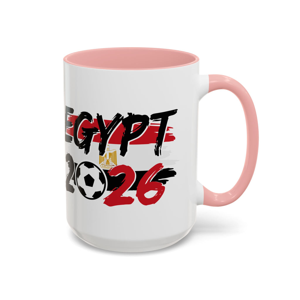 Egypt 2026 Soccer World Cup Accent Coffee Mug | Egypt 2026 Football Flag Design, Soccer World Cup 2026, Gift for Dad