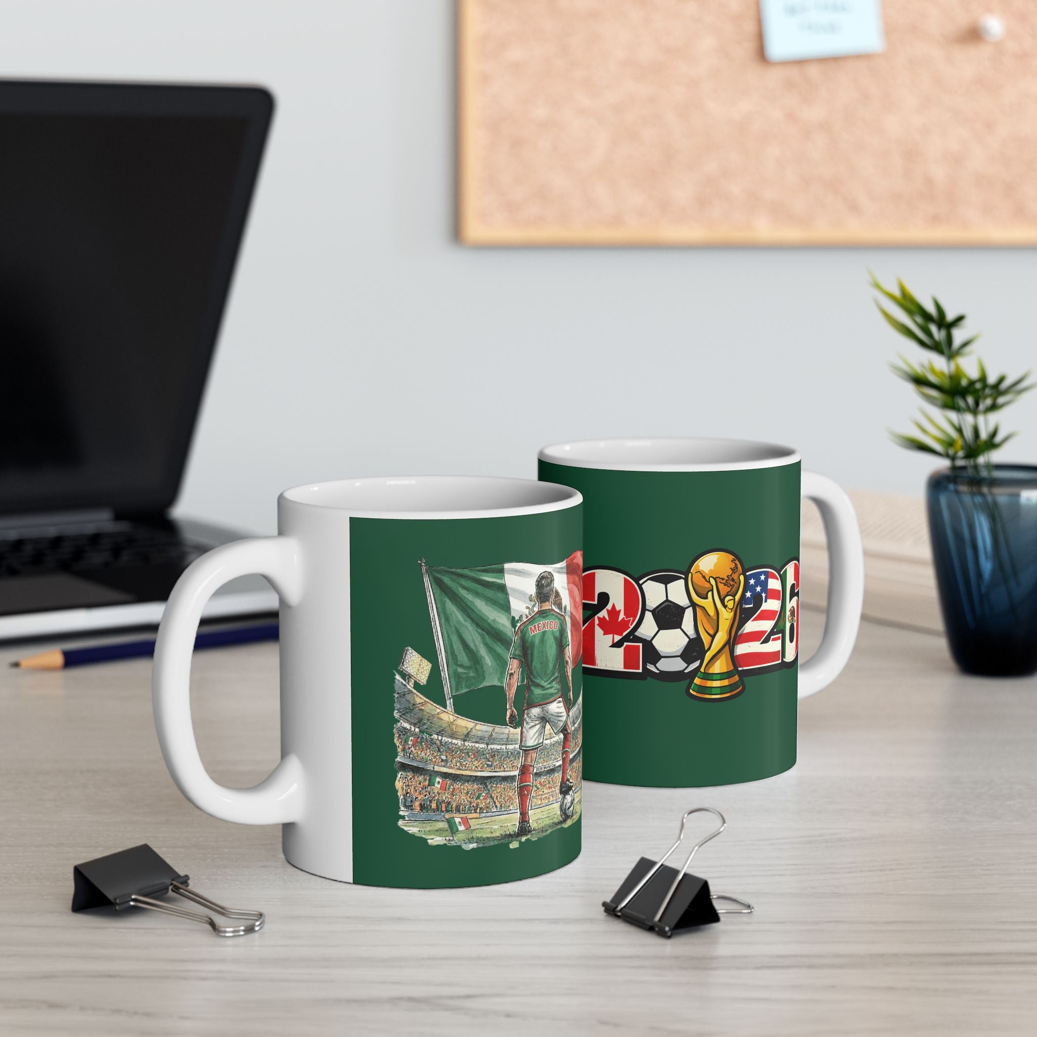 Mexico World Cup 2026 Soccer Mug, Ceramic Cup, Mexico Flag, Gift For Soccer Fan