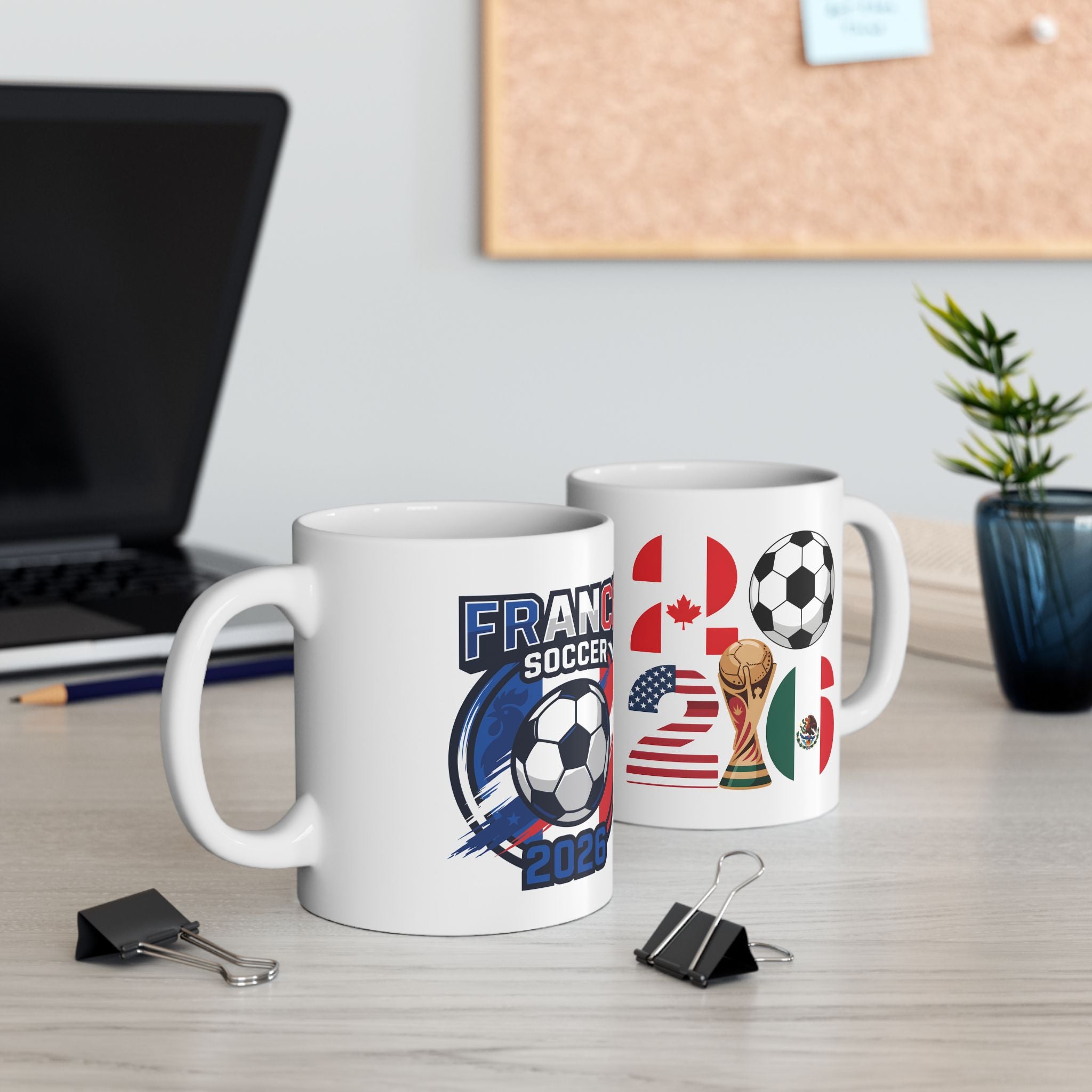 France Soccer Flag Crest Mug | World Cup 2026 Ceramic Mug, Gift For Dad