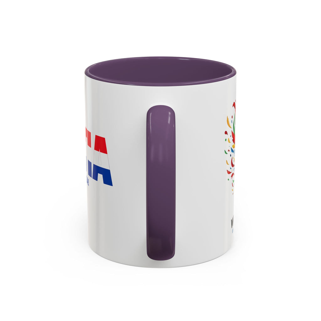 Croatia Flag Logo Accent Coffee Mug | Croatian Pride 11oz 15oz, World Cup 2026, Gifts for Dad