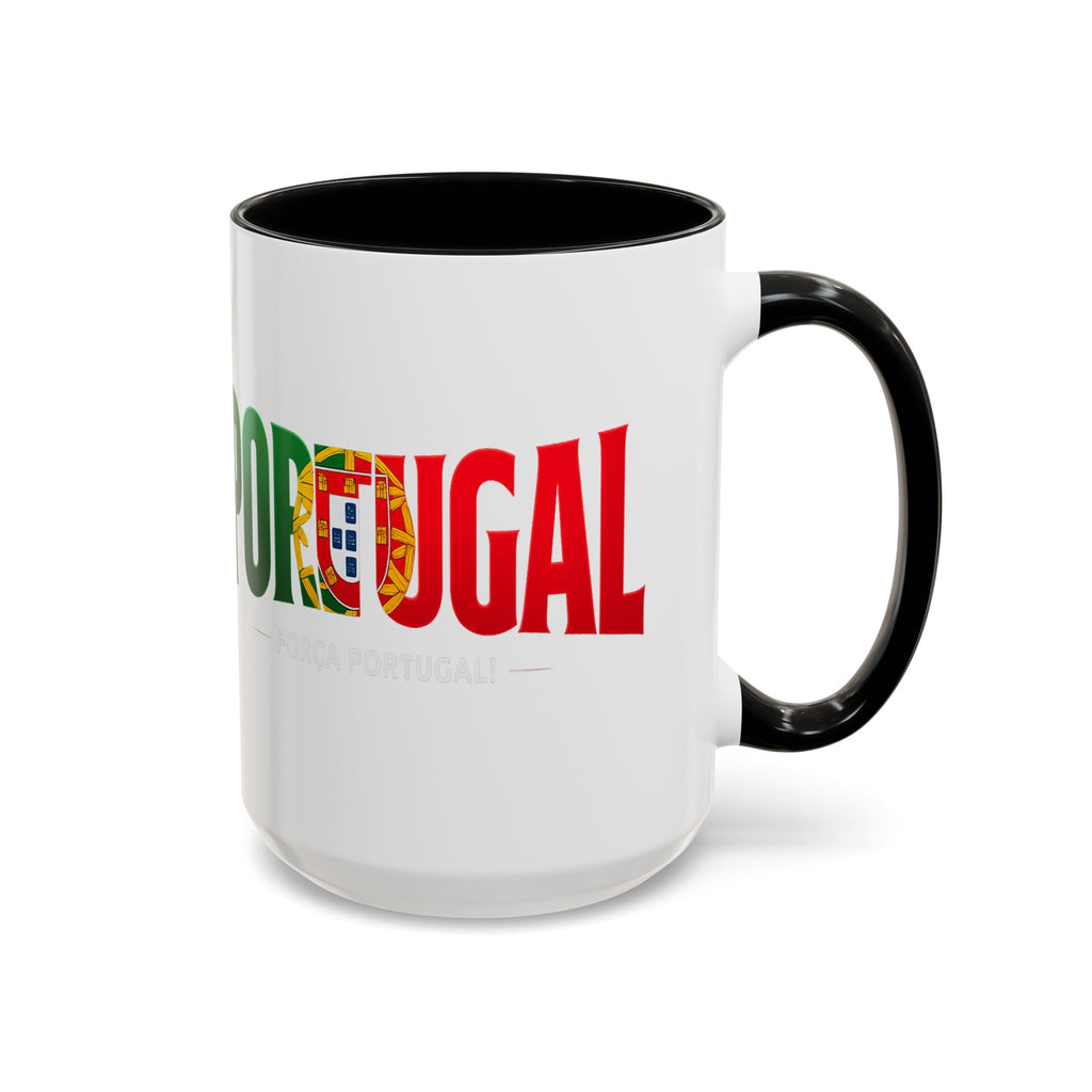 Portugal flag lettering Accent Coffee Mug | Portugal souvenir mug, Soccer World Cup 2026, Gift for Dad