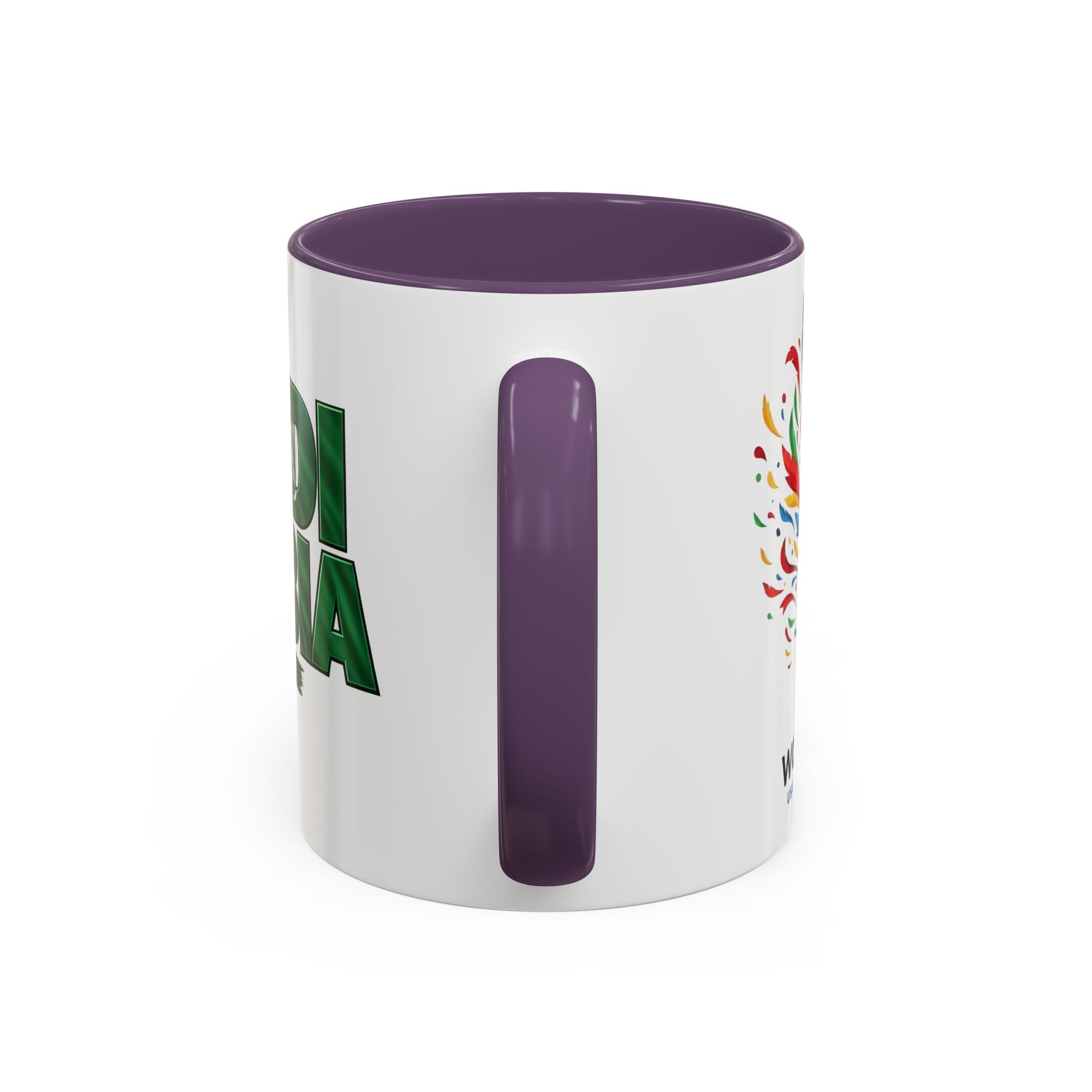 Saudi Arabia Typography Mug | Accent Coffee Mug, Green National Design, Soccer World Cup 2026, Gifts for Dad
