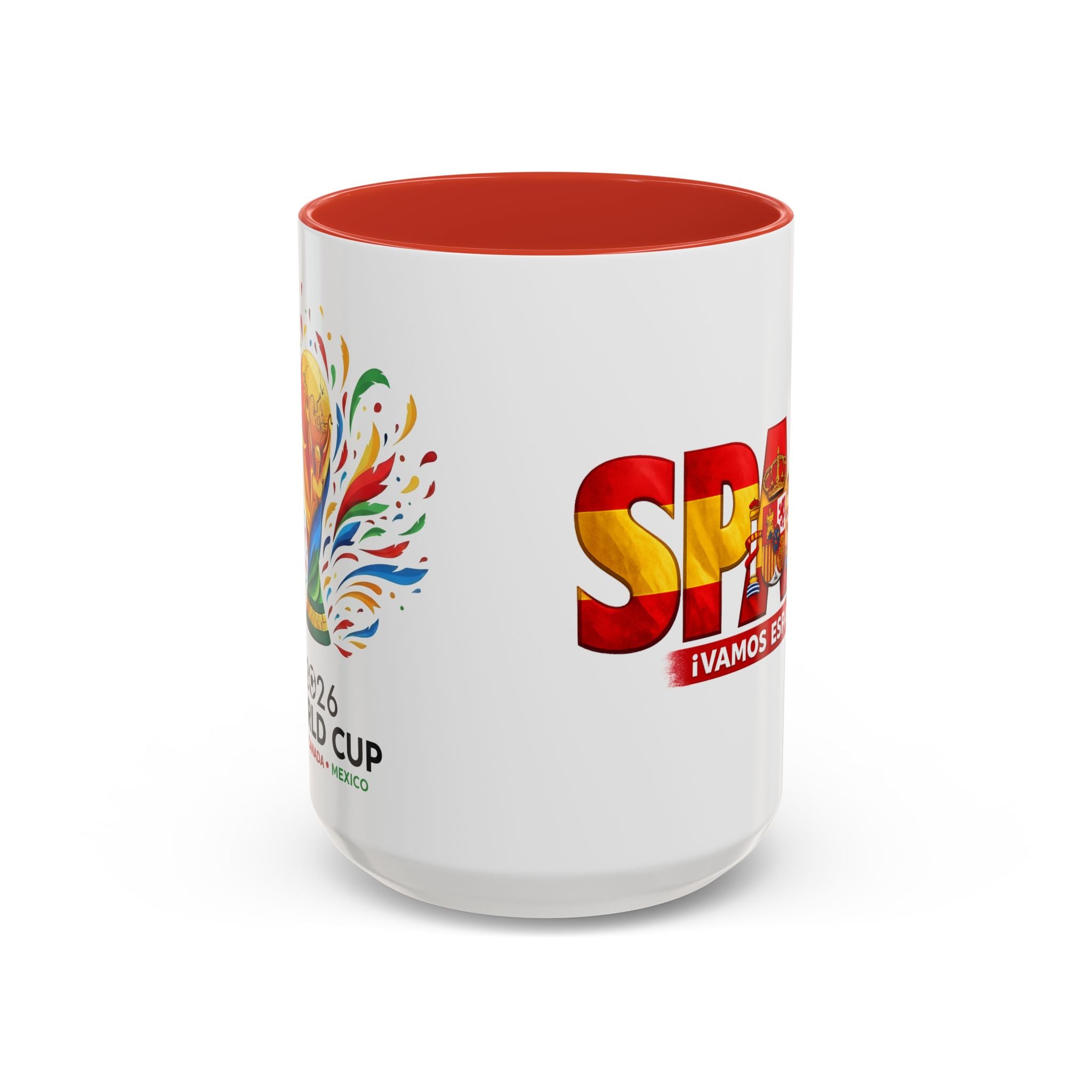 Spain Flag Word Mug | Accent Coffee Mug 11oz 15oz, Soccer World Cup 2026, Gift for Dad