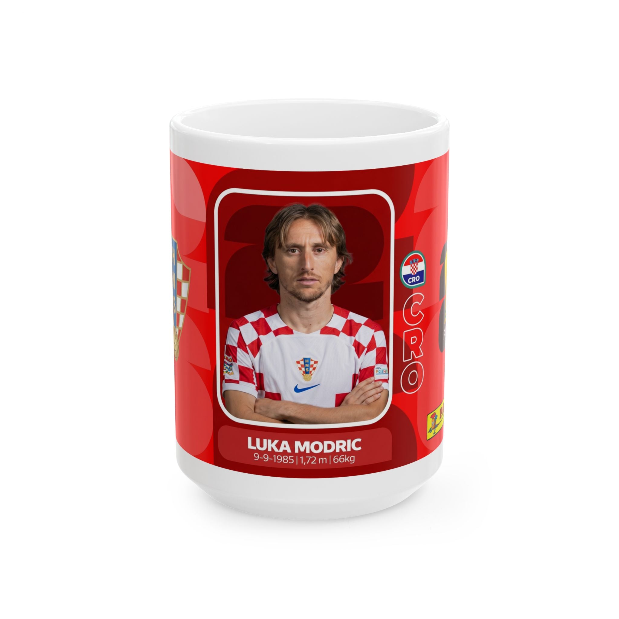 Luka Modrić Croatia Soccer Mug — Football Player Ceramic Coffee Cup (11oz/15oz), World Cup 2026 Mugs
