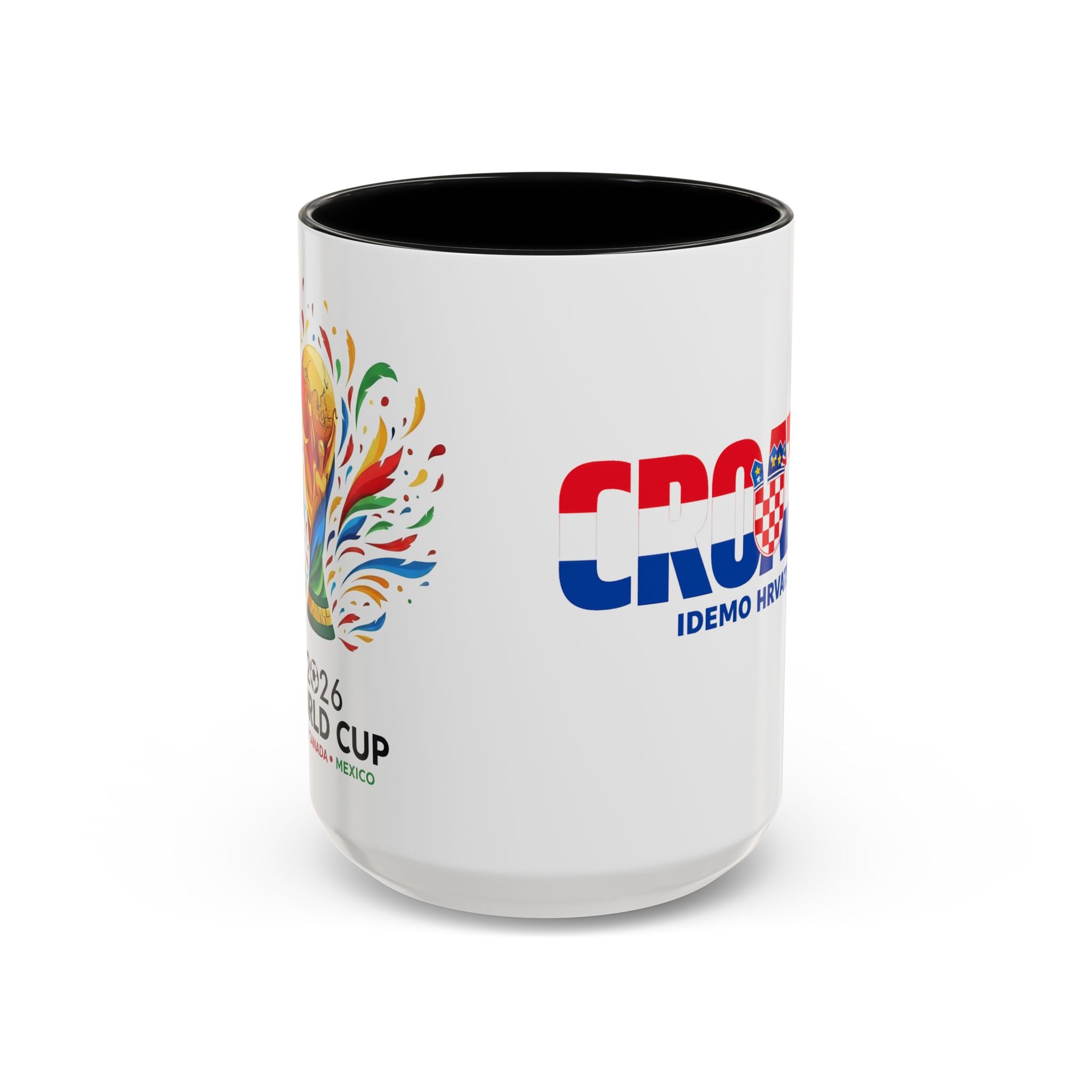 Croatia Flag Logo Accent Coffee Mug | Croatian Pride 11oz 15oz, World Cup 2026, Gifts for Dad