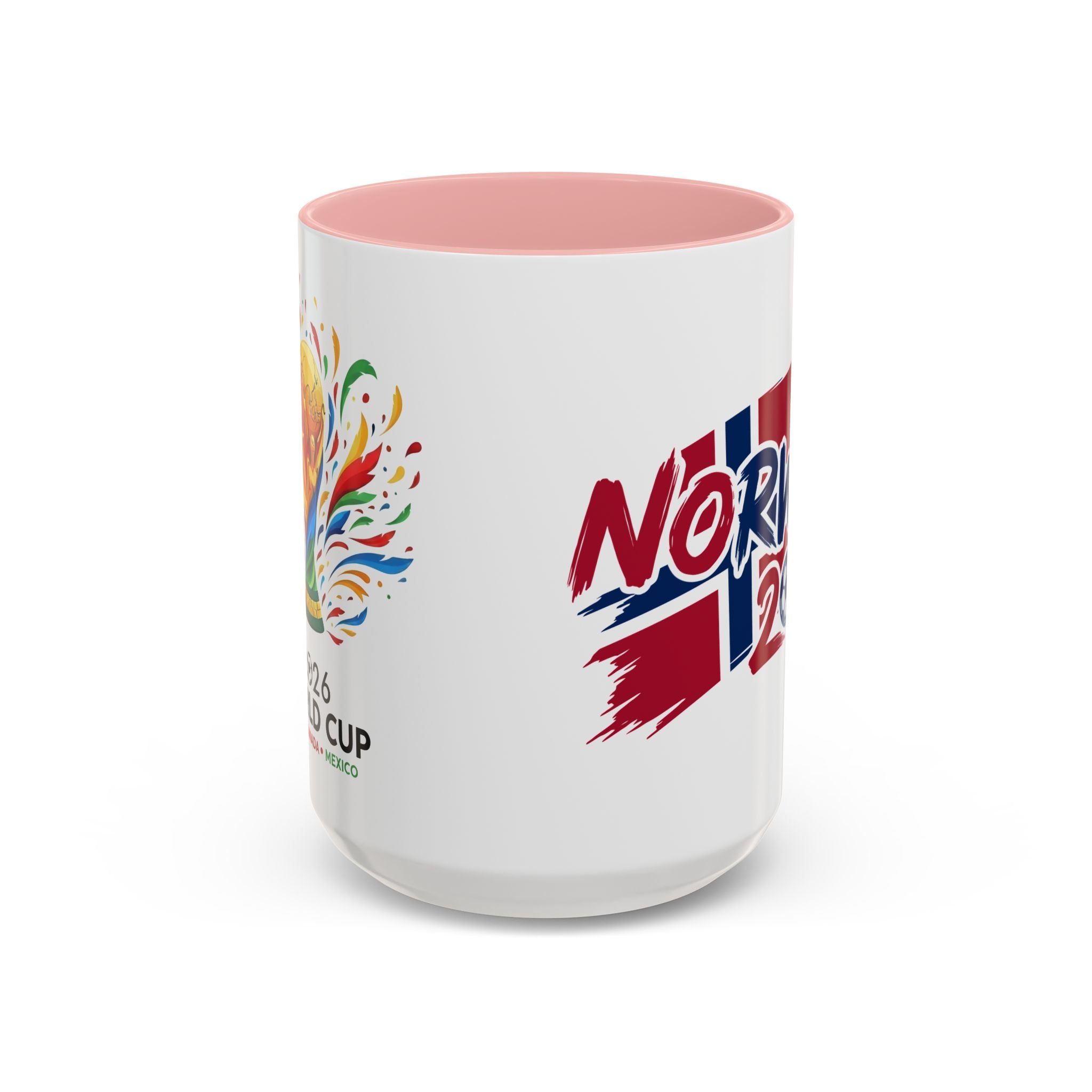 Norway 2026 Soccer Flag Accent Coffee Mug | 11oz 15oz, World Cup 2026, Gift for Dad