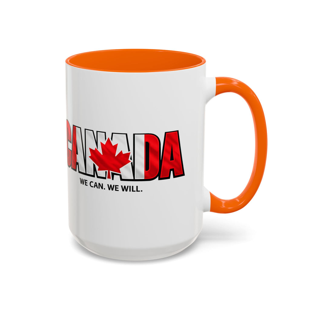 Canada Maple Leaf Text Coffee Mug | We Can. We Will. World Cup 2026, Canada Flag, Gift for Dad