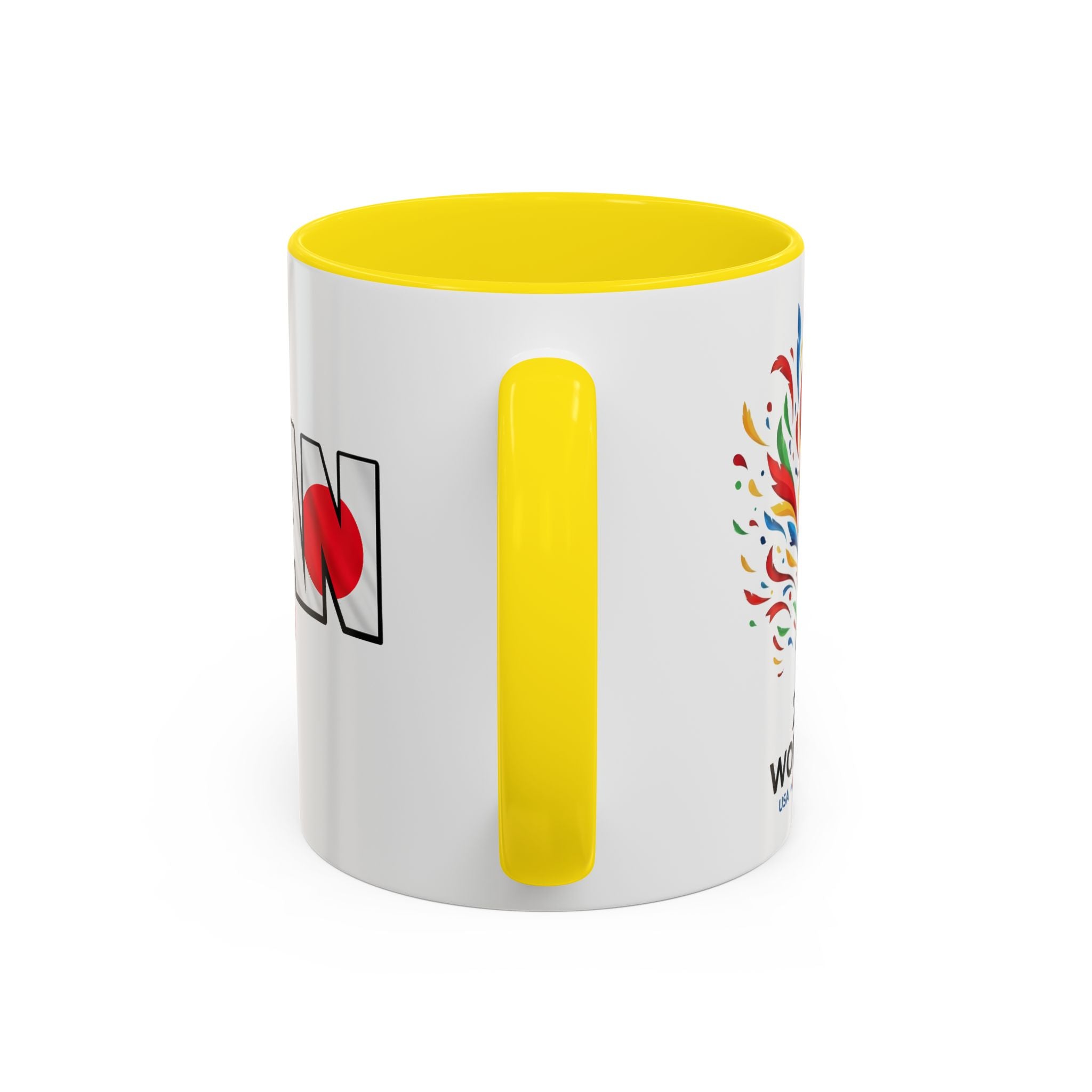 Japan Nippon Text Accent Mug | Flag Lettering Coffee Cup, World Cup 2026, Gift for Dad