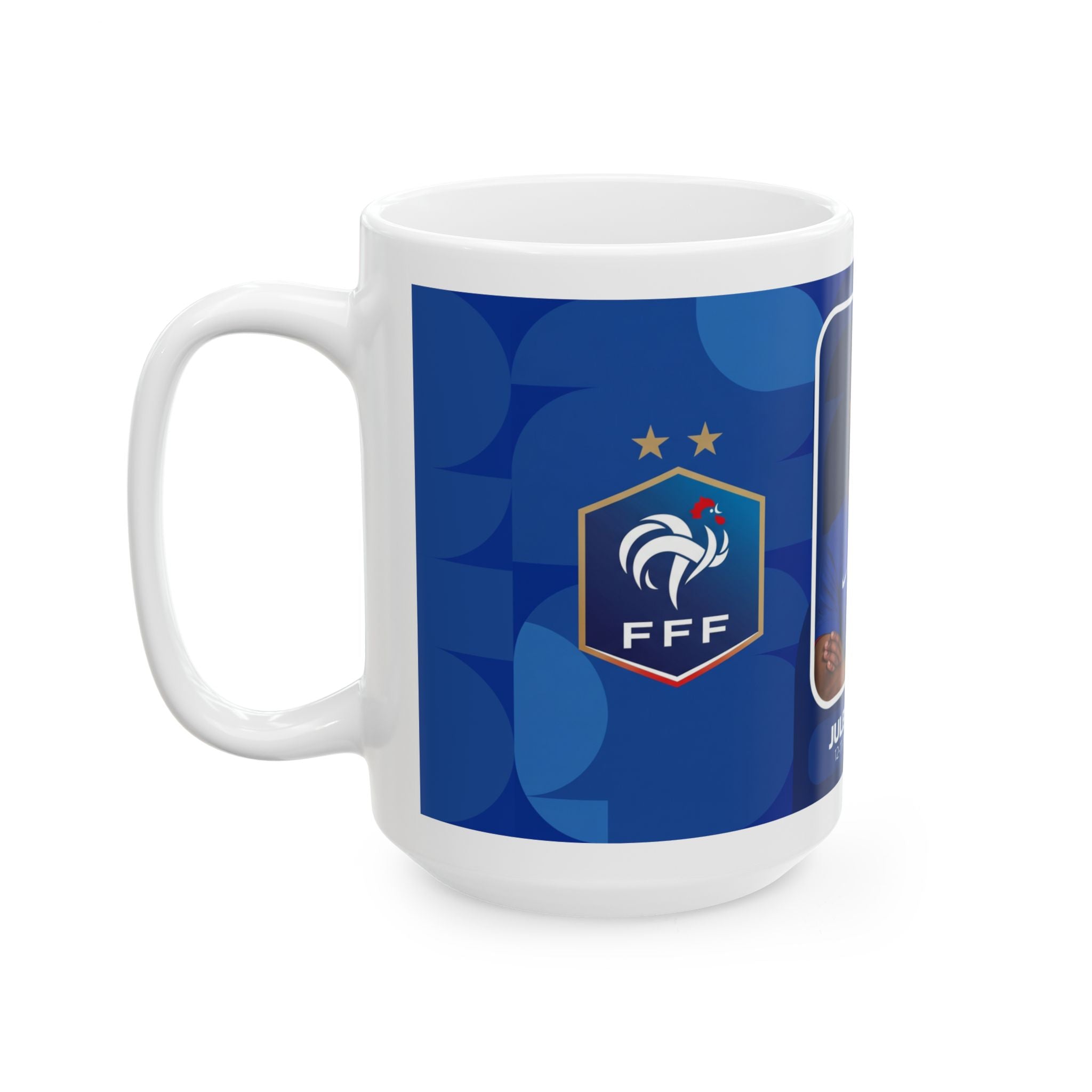France Soccer Player Jules Koundé  Mug —  Ceramic Coffee Cup (11oz/15oz), World Cup 2026 Mugs