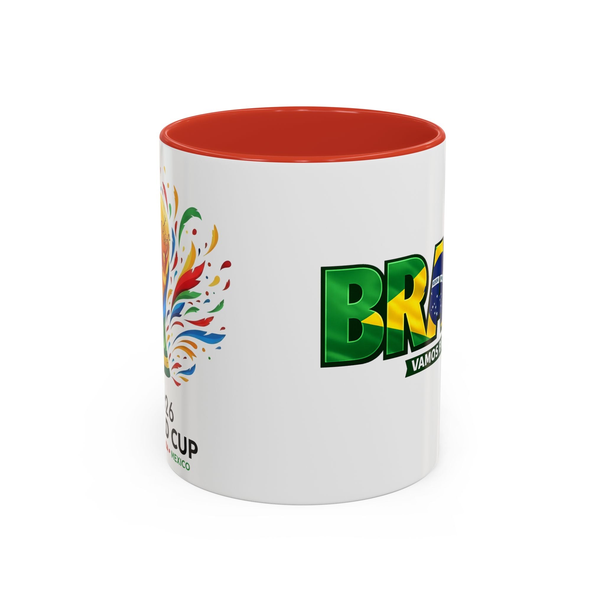 Brazil Vamos Brasil mug | Accent coffee mug, Brazil flag text design, Soccer World Cup 2026, Gifts for Dad