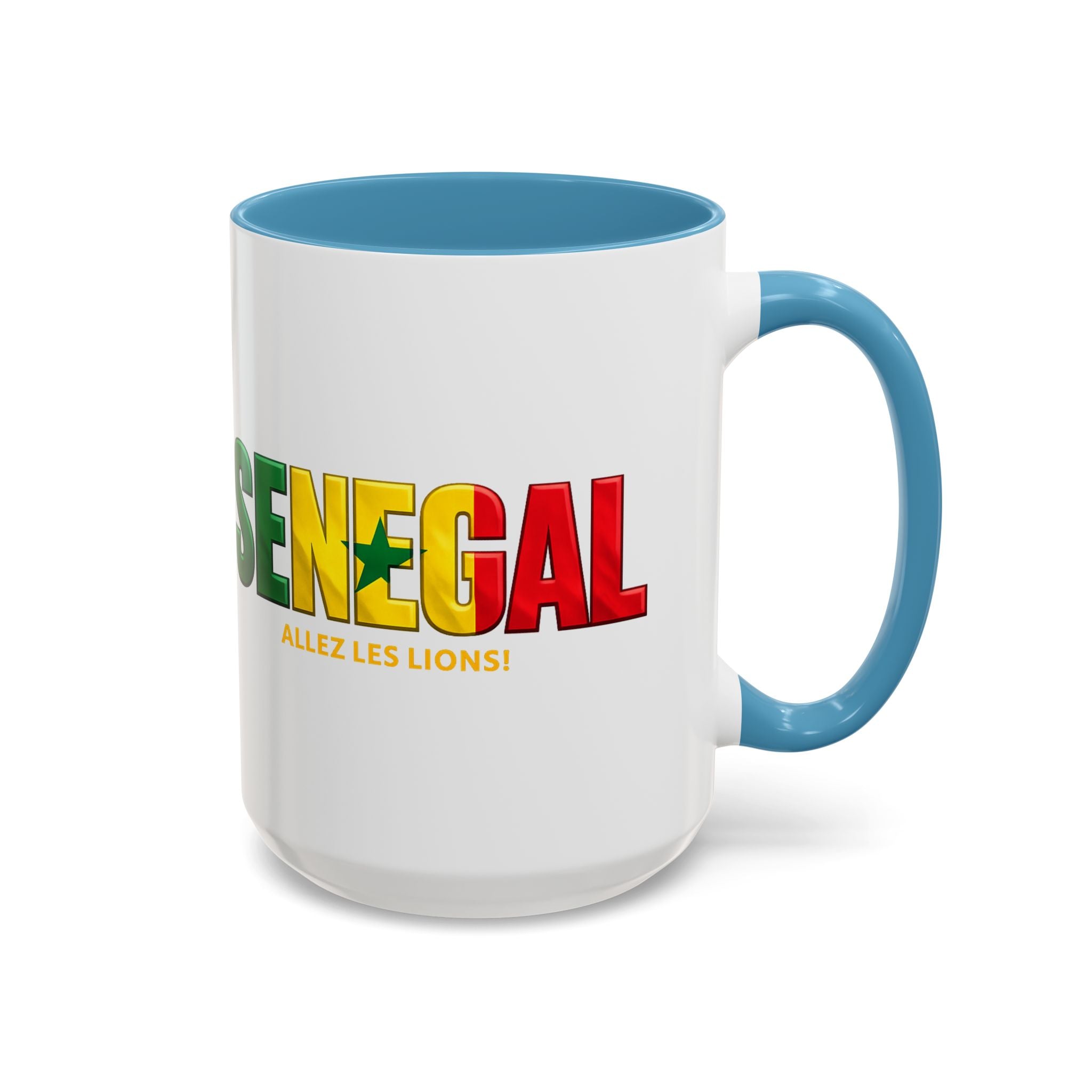 Senegal flag text mug | Accent Coffee Mug 11oz 15oz, Soccer World Cup 2026, Gift for Dad