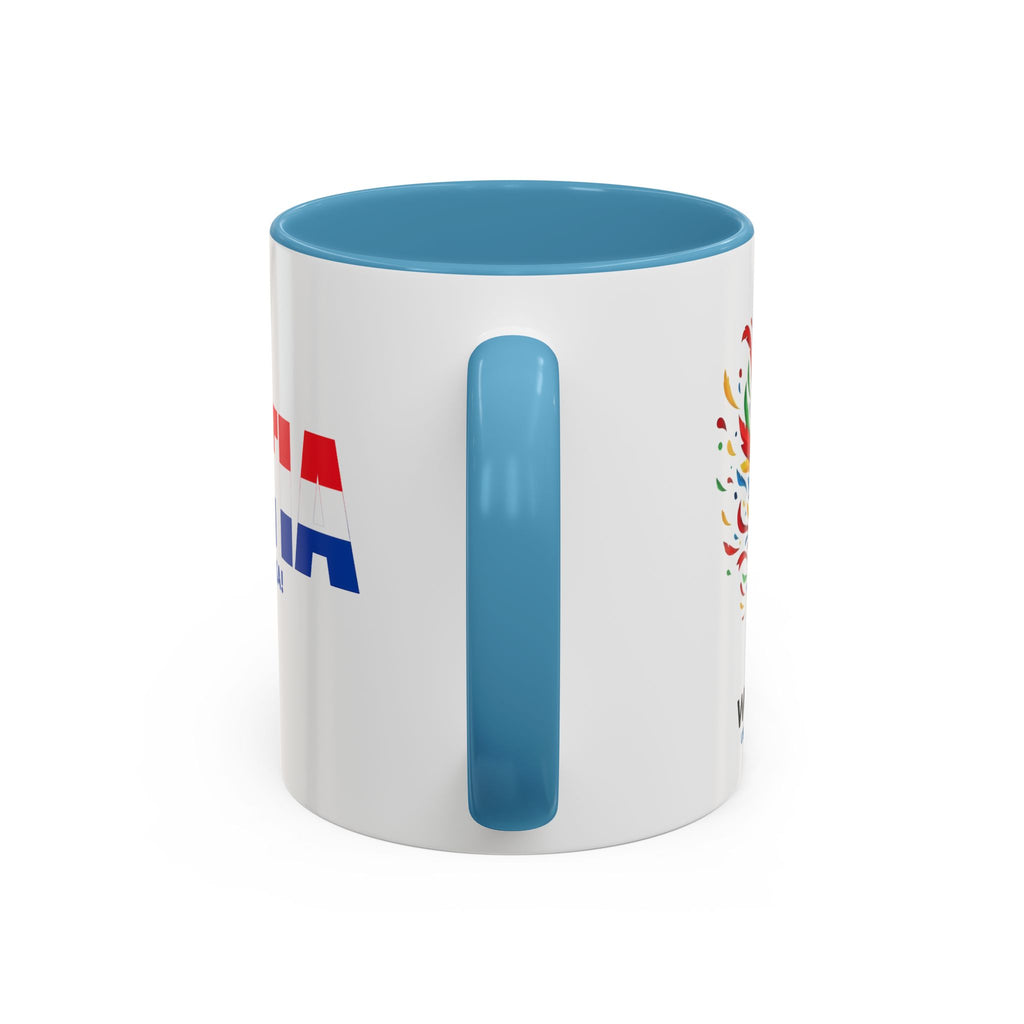 Croatia Flag Logo Accent Coffee Mug | Croatian Pride 11oz 15oz, World Cup 2026, Gifts for Dad