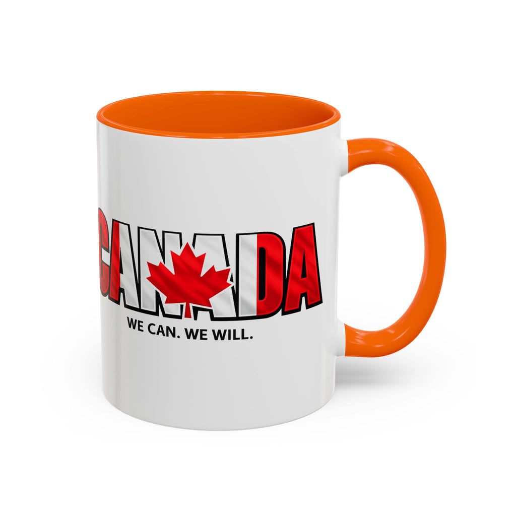 Canada Maple Leaf Text Coffee Mug | We Can. We Will. World Cup 2026, Canada Flag, Gift for Dad