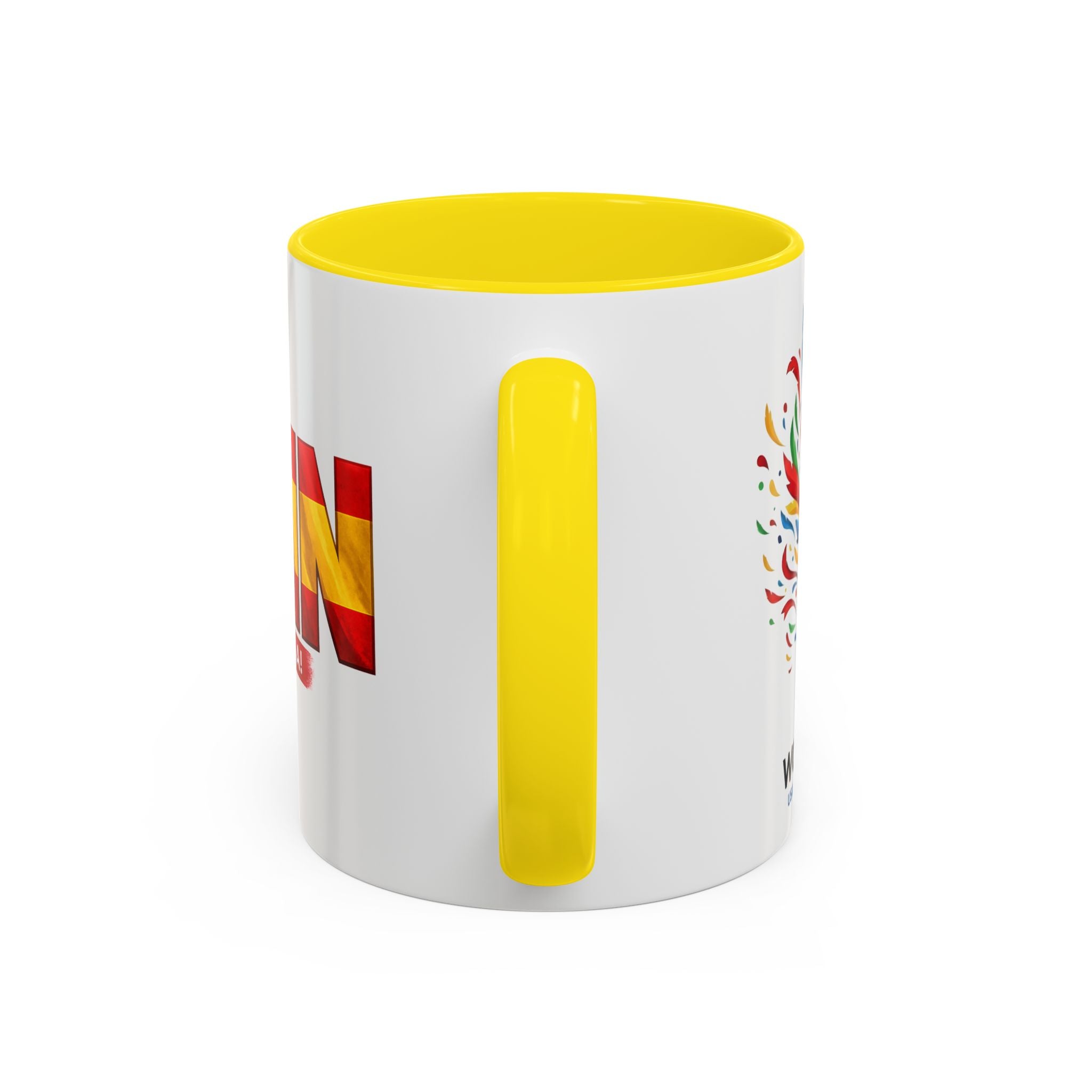 Spain Flag Word Mug | Accent Coffee Mug 11oz 15oz, Soccer World Cup 2026, Gift for Dad