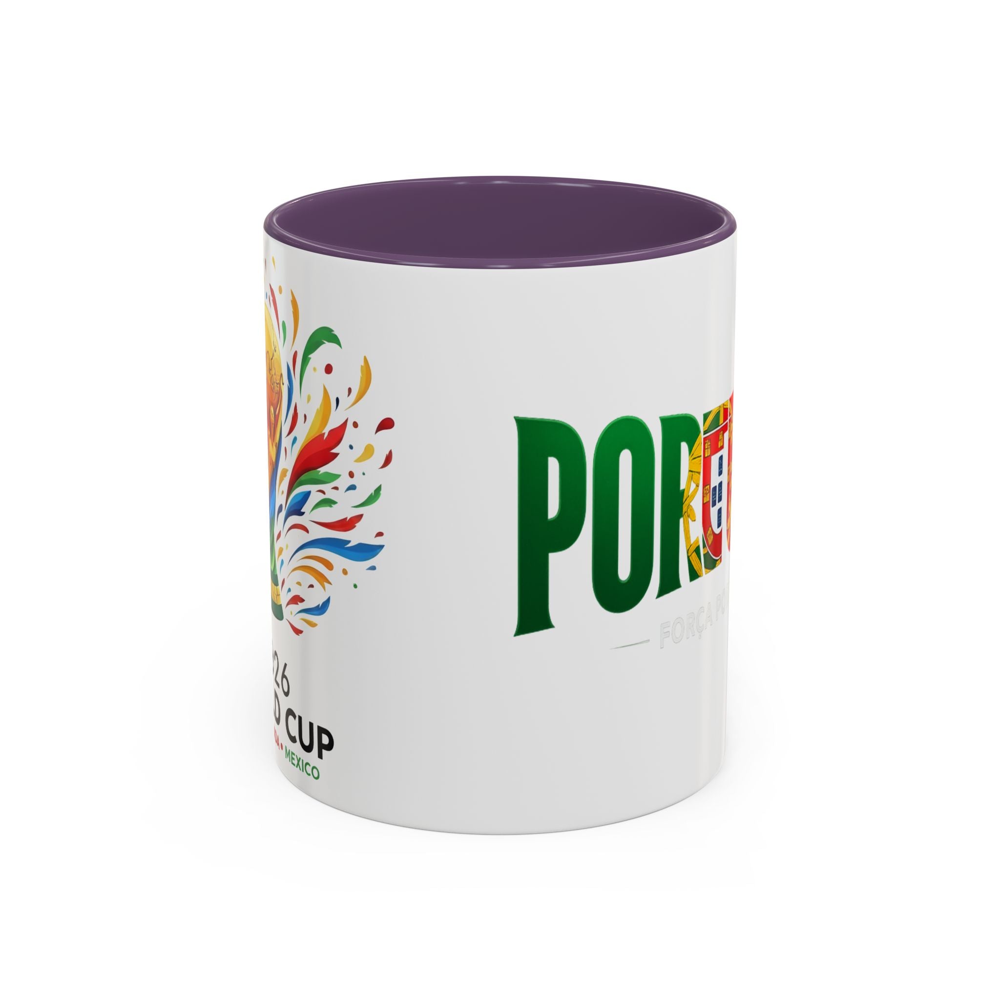 Portugal flag lettering Accent Coffee Mug | Portugal souvenir mug, Soccer World Cup 2026, Gift for Dad
