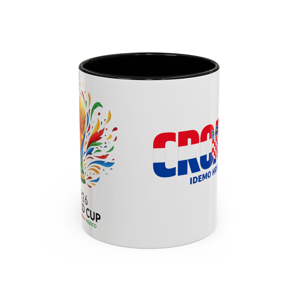 Croatia Flag Logo Accent Coffee Mug | Croatian Pride 11oz 15oz, World Cup 2026, Gifts for Dad