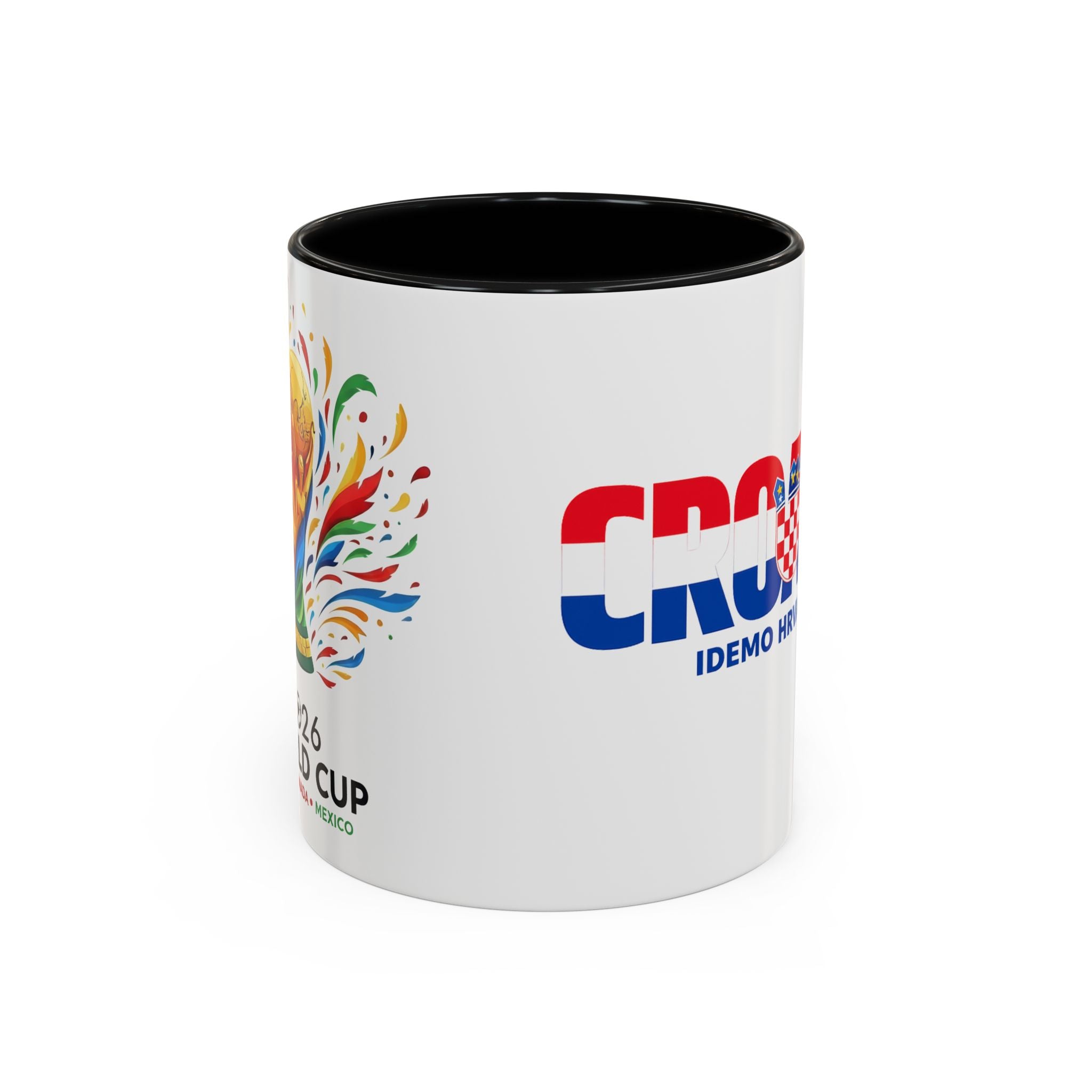 Croatia Flag Logo Accent Coffee Mug | Croatian Pride 11oz 15oz, World Cup 2026, Gifts for Dad