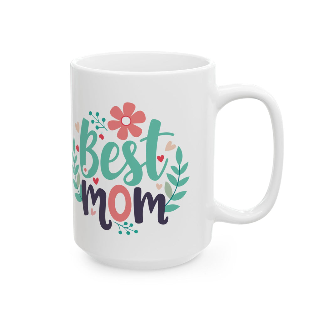Best Mom floral wreath Mug | Ceramic coffee cup, Mother's Day, Gift For Mom