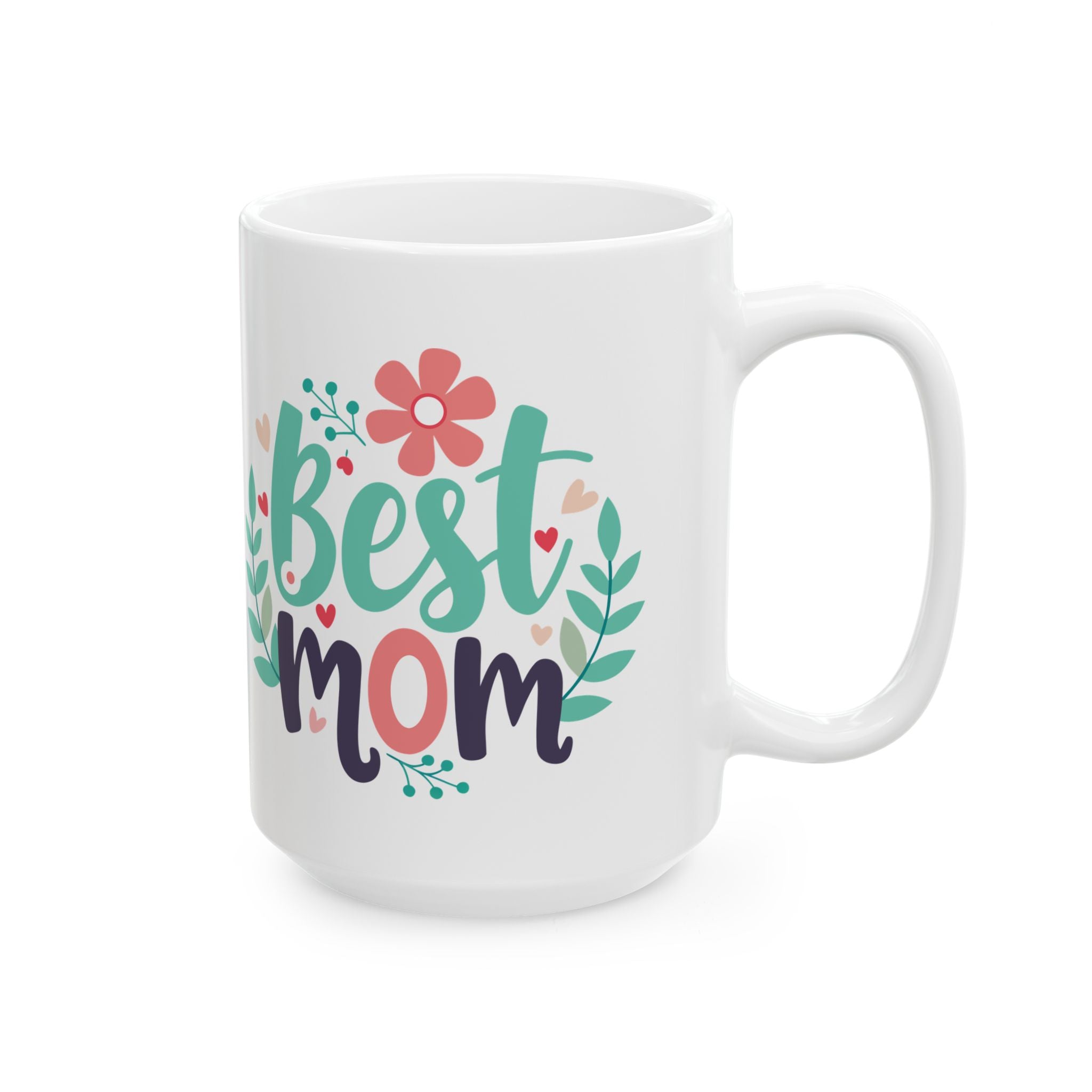 Best Mom floral wreath Mug | Ceramic coffee cup, Mother's Day, Gift For Mom
