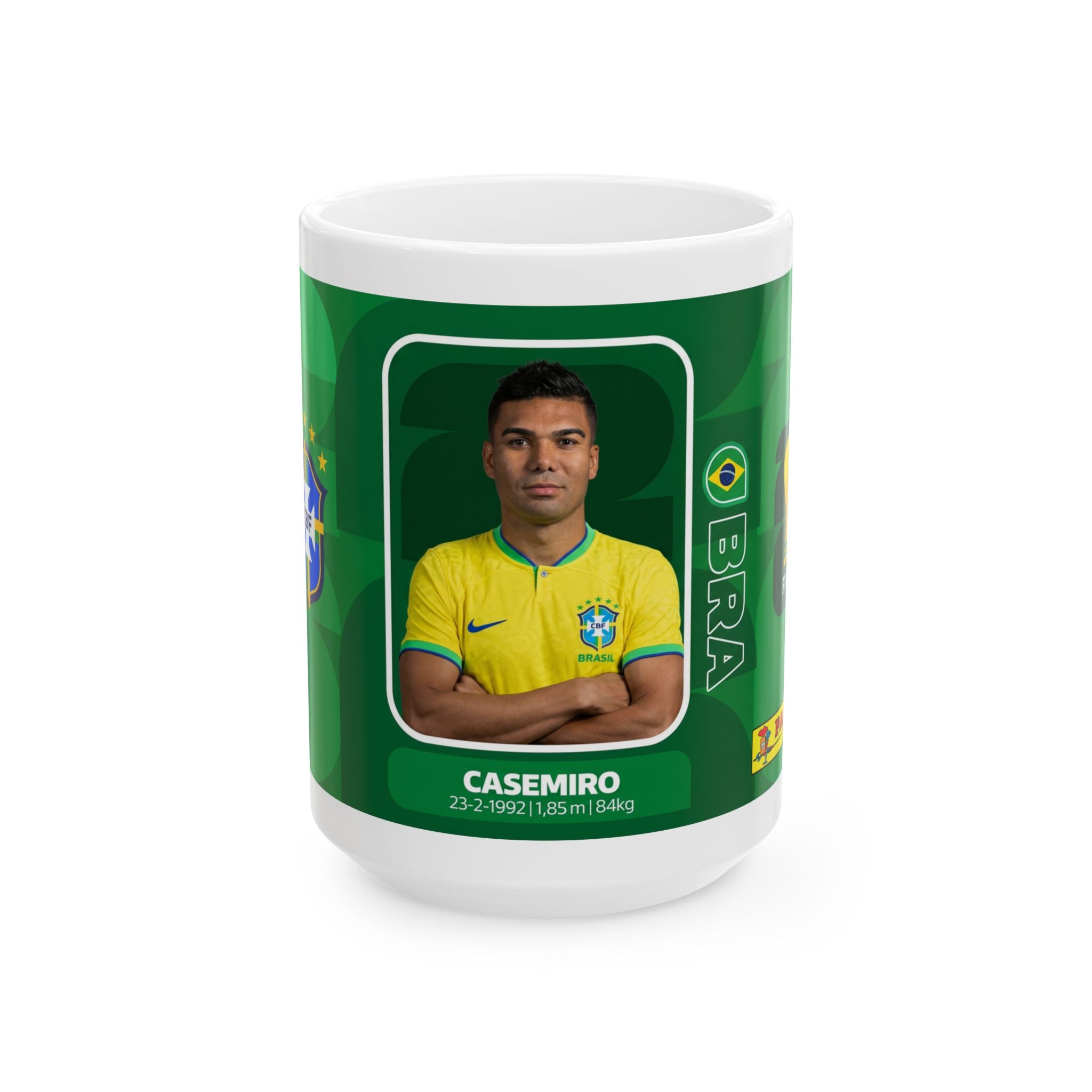 Brazil Casemiro Ceramic Coffee Cup (11oz/15oz), World Cup 2026 Mugs