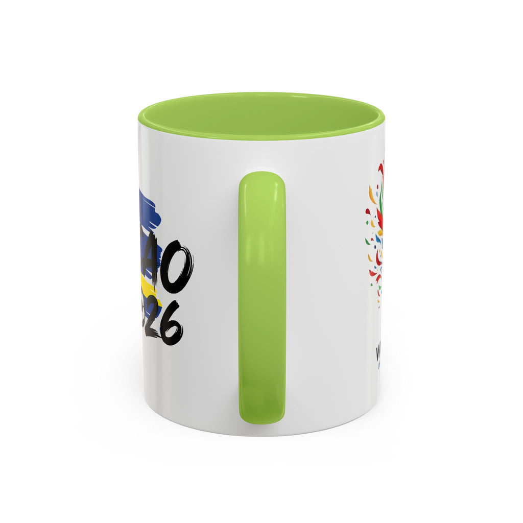 Curaçao 2026 Soccer Flag Accent Coffee Mug | 11oz 15oz,Soccer World Cup 2026, Gift For Dad