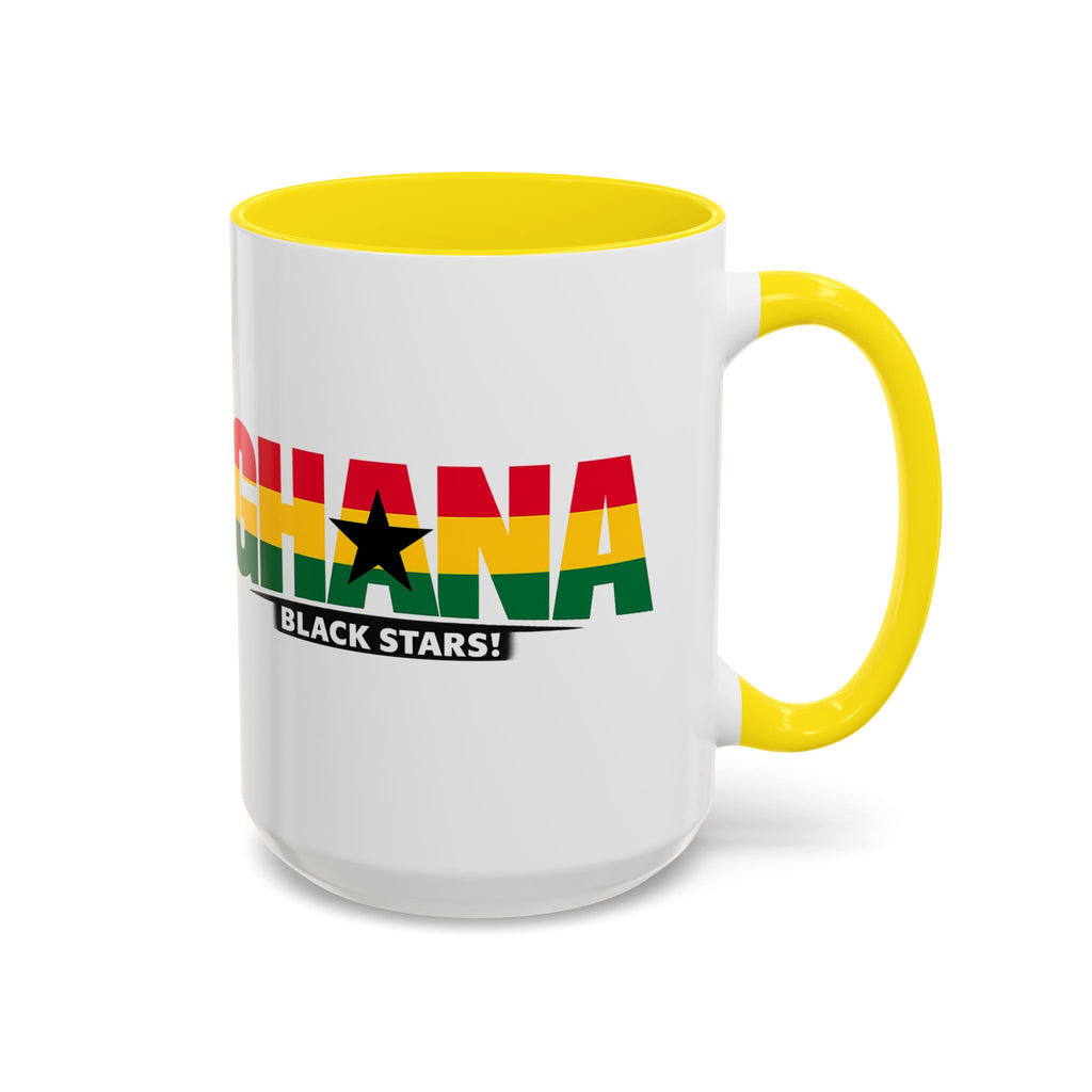 Ghana Black Stars flag stripe Accent Coffee Mug | 11oz 15oz, World Cup 2026, Gift for Dad