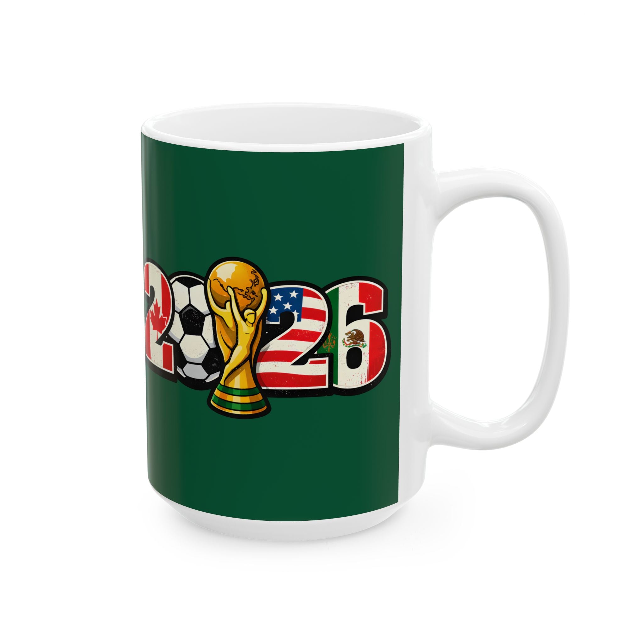 Mexico World Cup 2026 Soccer Mug, Ceramic Cup, Mexico Flag, Gift For Soccer Fan