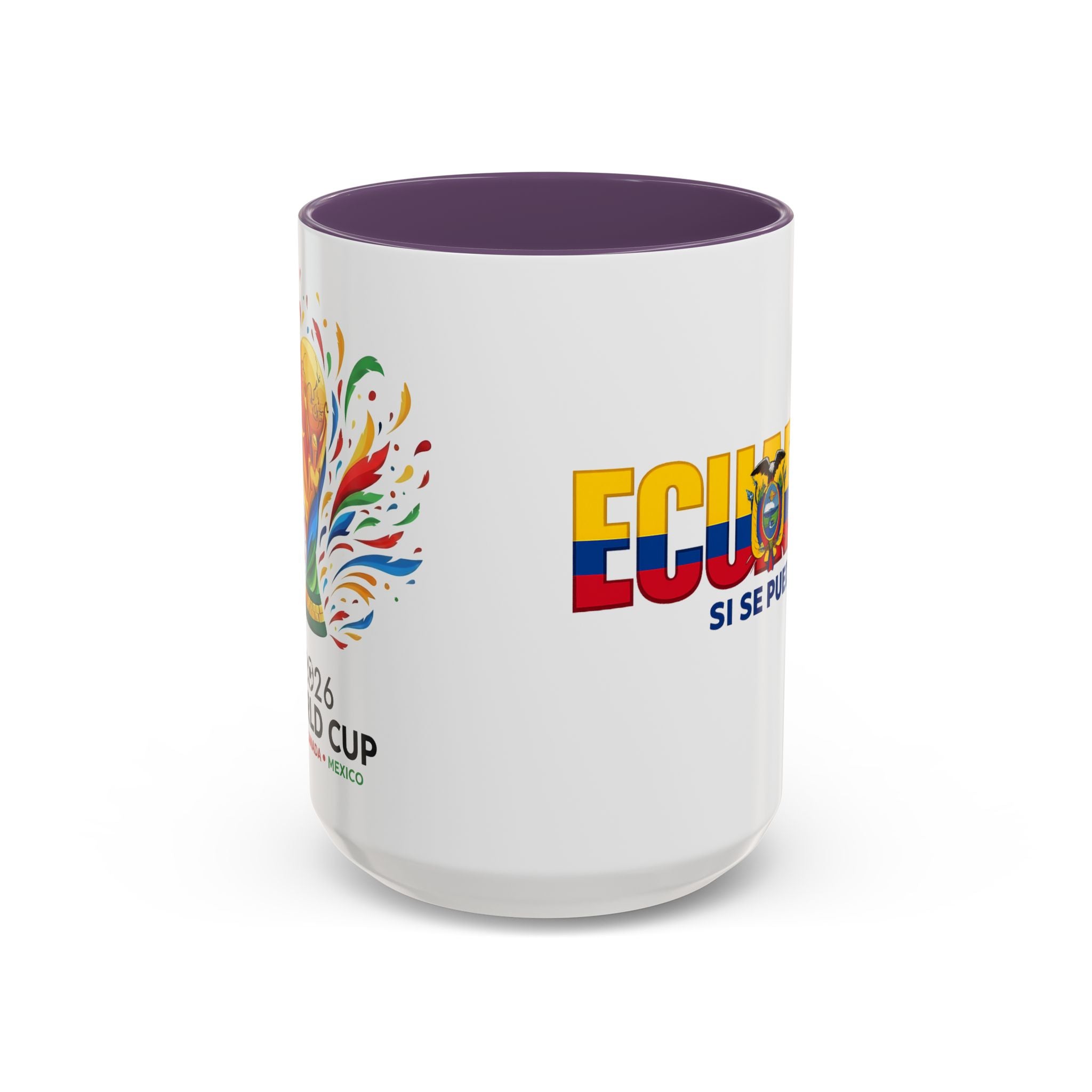 Ecuador Flag Text mug | Accent Coffee Mug (11/15oz), World Cup 2026, Gift for Dad, Father Day