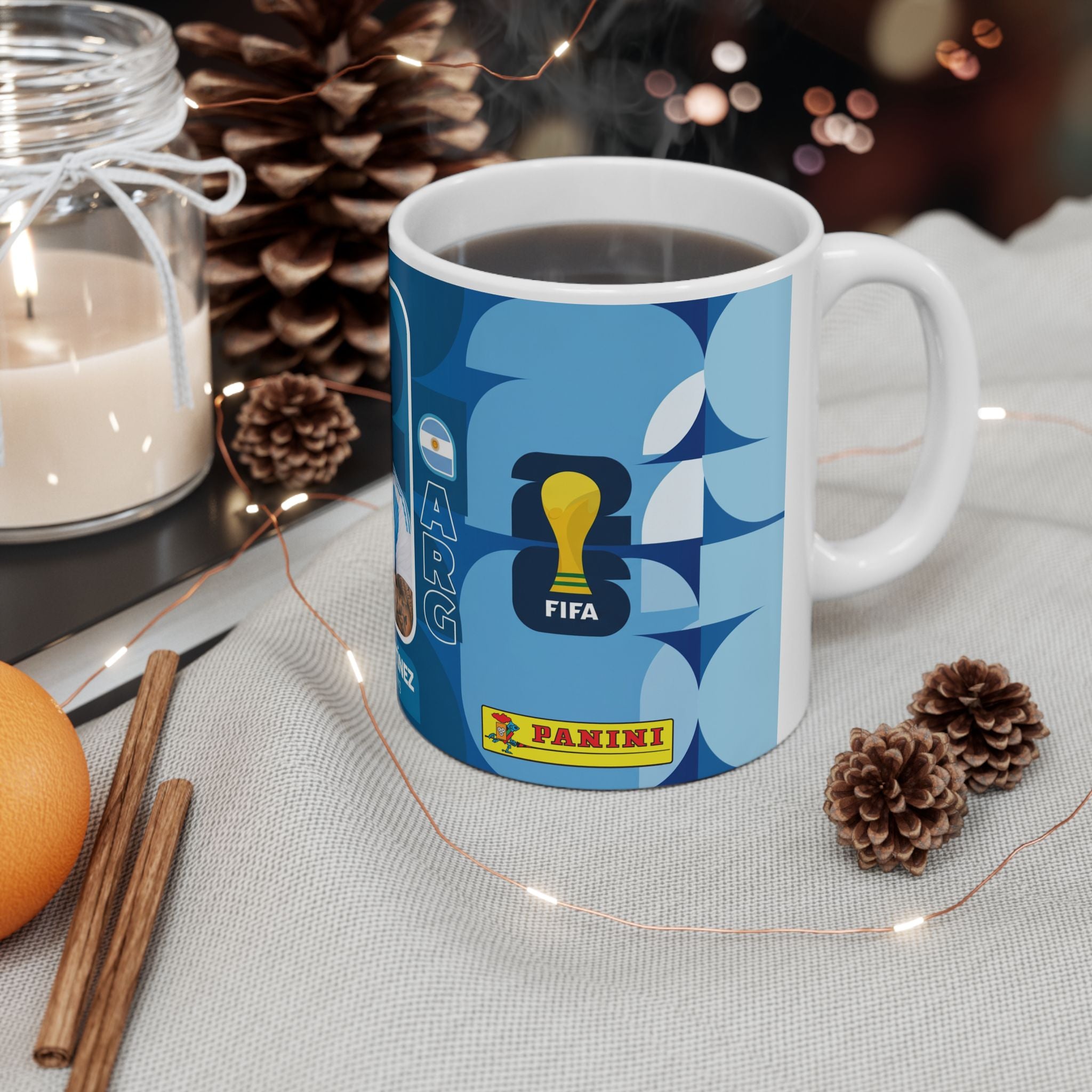 Argentina Soccer Player Lautaro Martínez Mug —  Ceramic Coffee Cup (11oz/15oz), World Cup 2026