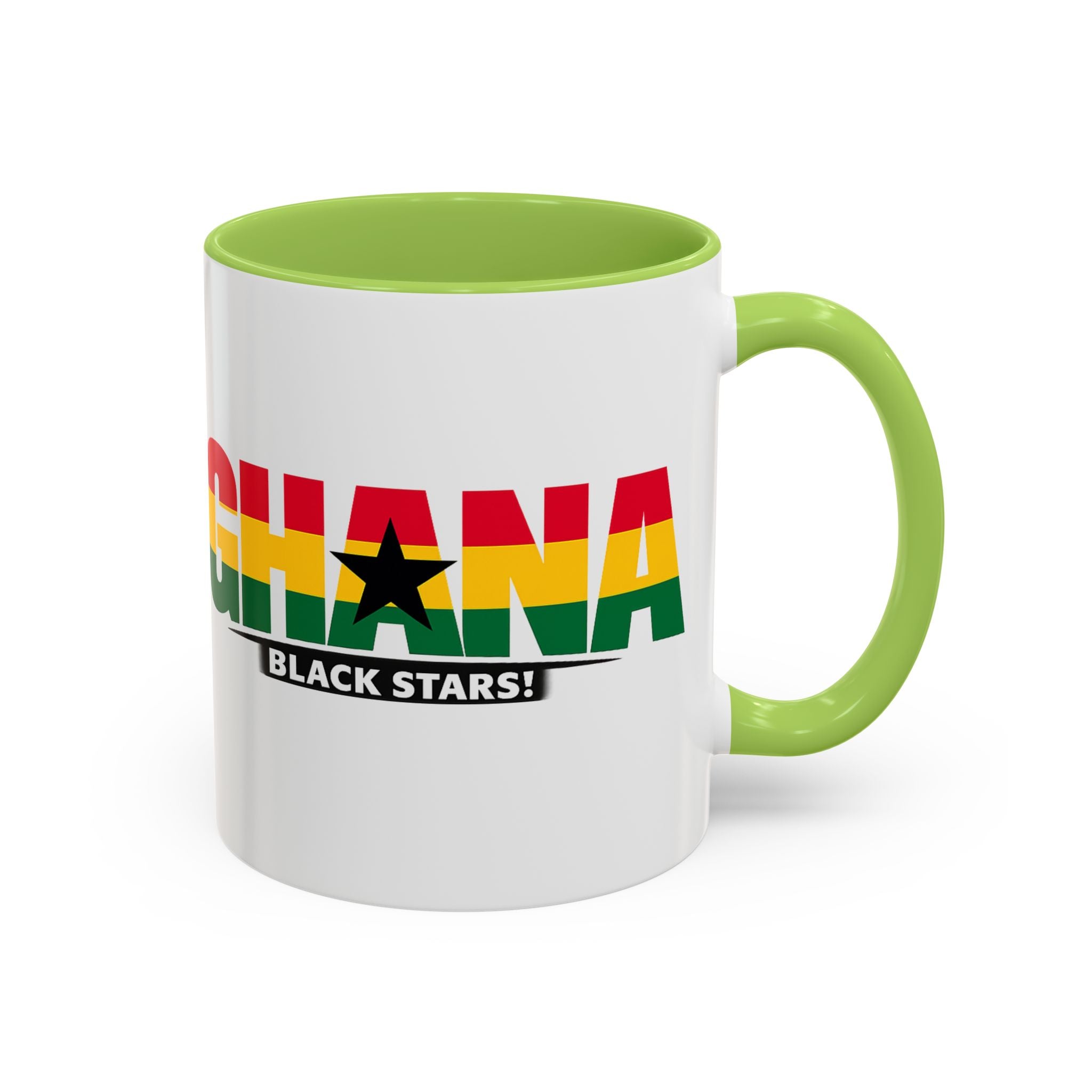 Ghana Black Stars flag stripe Accent Coffee Mug | 11oz 15oz, World Cup 2026, Gift for Dad