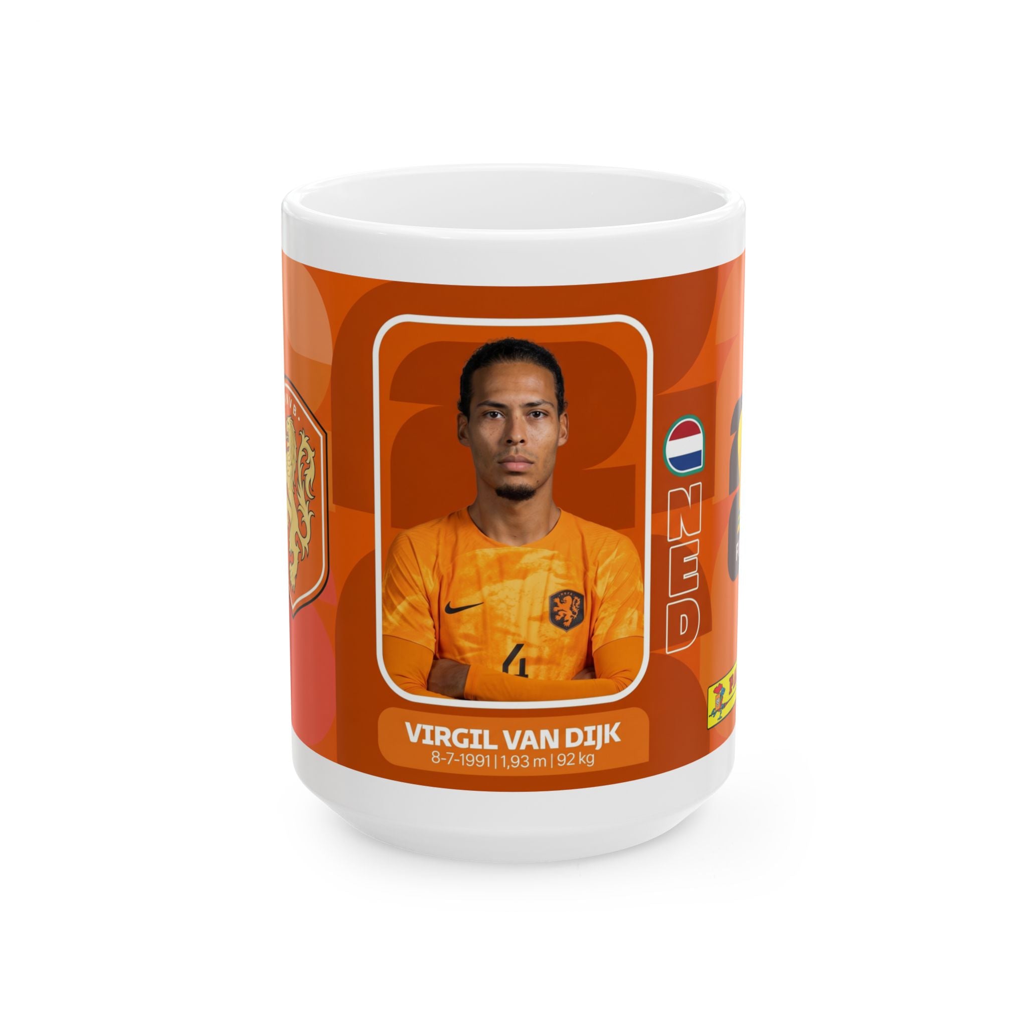 Netherlands Virgil Van Soccer Mug (11oz/15oz), World Cup 2026 Mugs