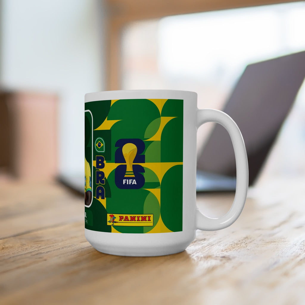 Brazil Vinicious Jr. Soccer Player Mug —  Coffee Cup (11oz/15oz), World Cup 2026 Mugs