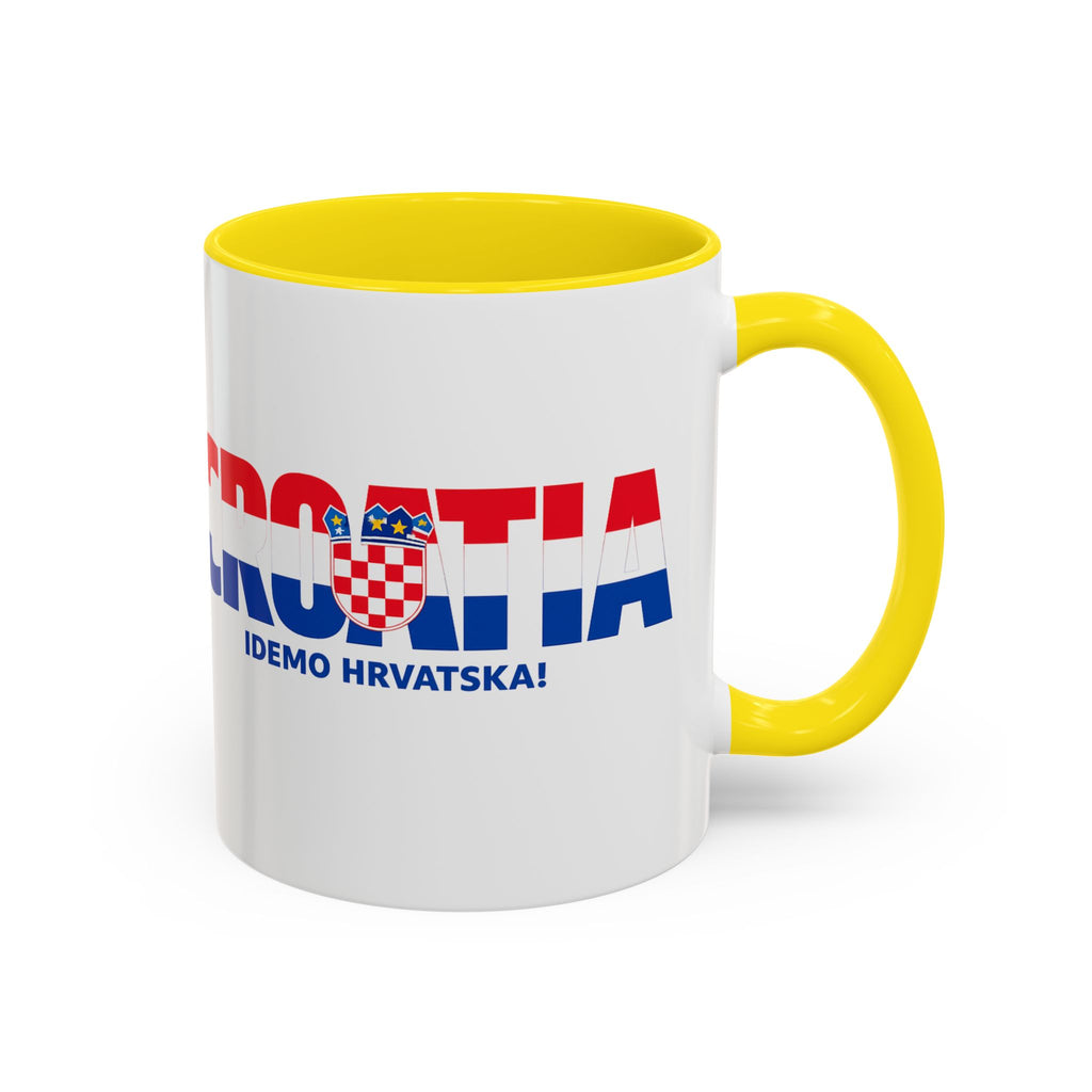 Croatia Flag Logo Accent Coffee Mug | Croatian Pride 11oz 15oz, World Cup 2026, Gifts for Dad