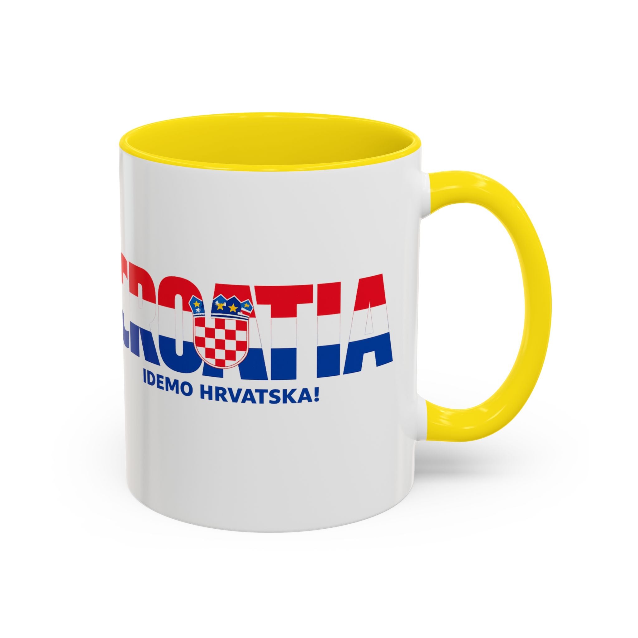 Croatia Flag Logo Accent Coffee Mug | Croatian Pride 11oz 15oz, World Cup 2026, Gifts for Dad