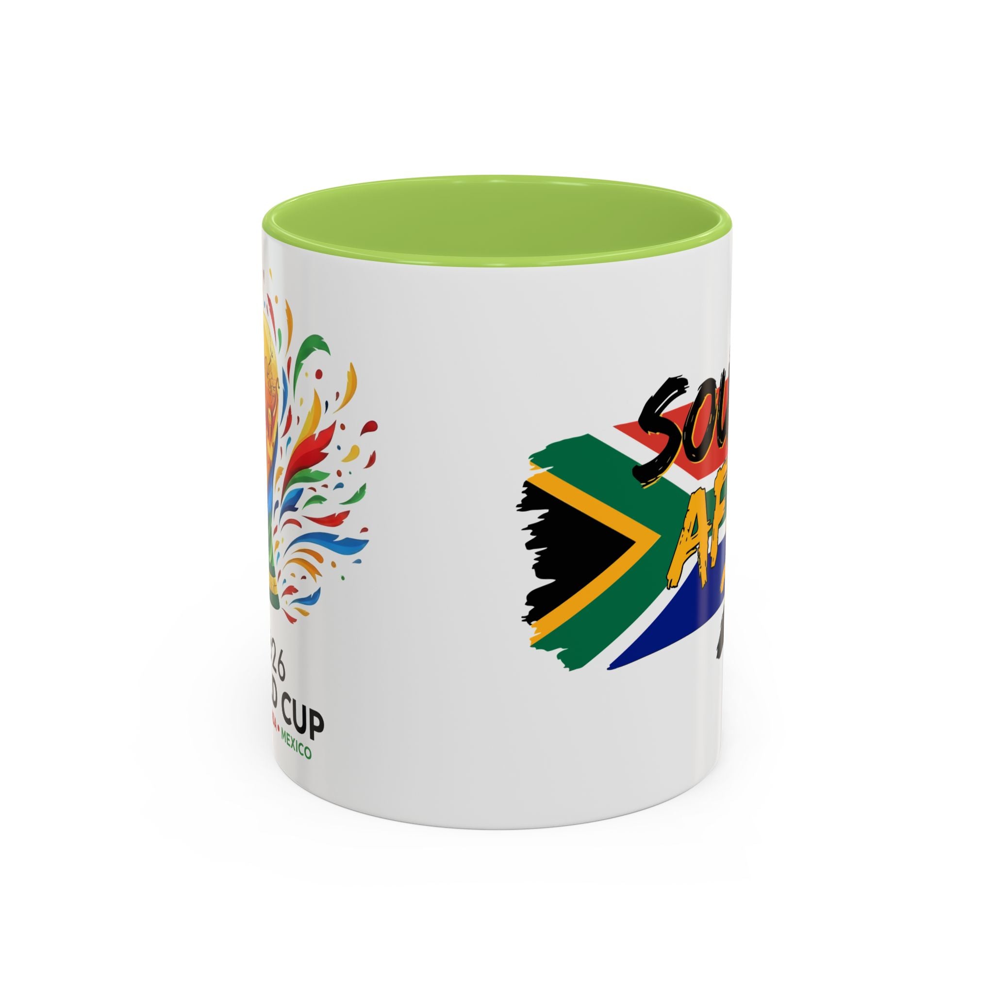 South Africa 2026 Soccer Flag Accent Coffee Mug | 11oz 15oz, Soccer World Cup 2026, Gift for Dad