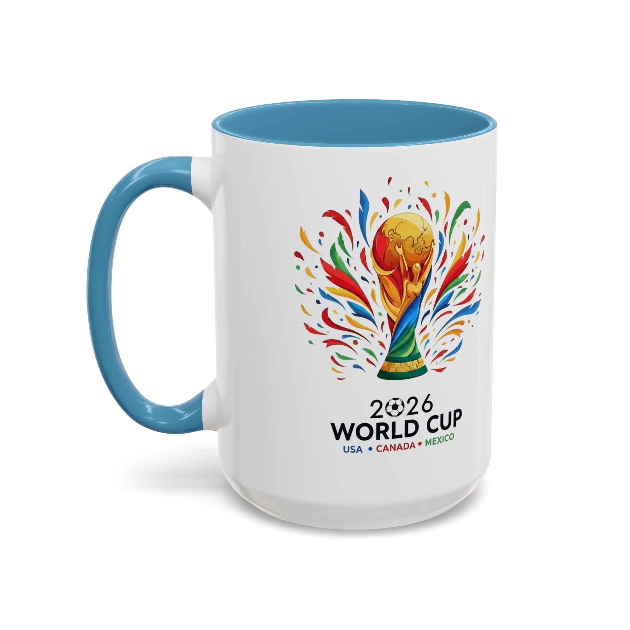 Curaçao 2026 Soccer Flag Accent Coffee Mug | 11oz 15oz,Soccer World Cup 2026, Gift For Dad