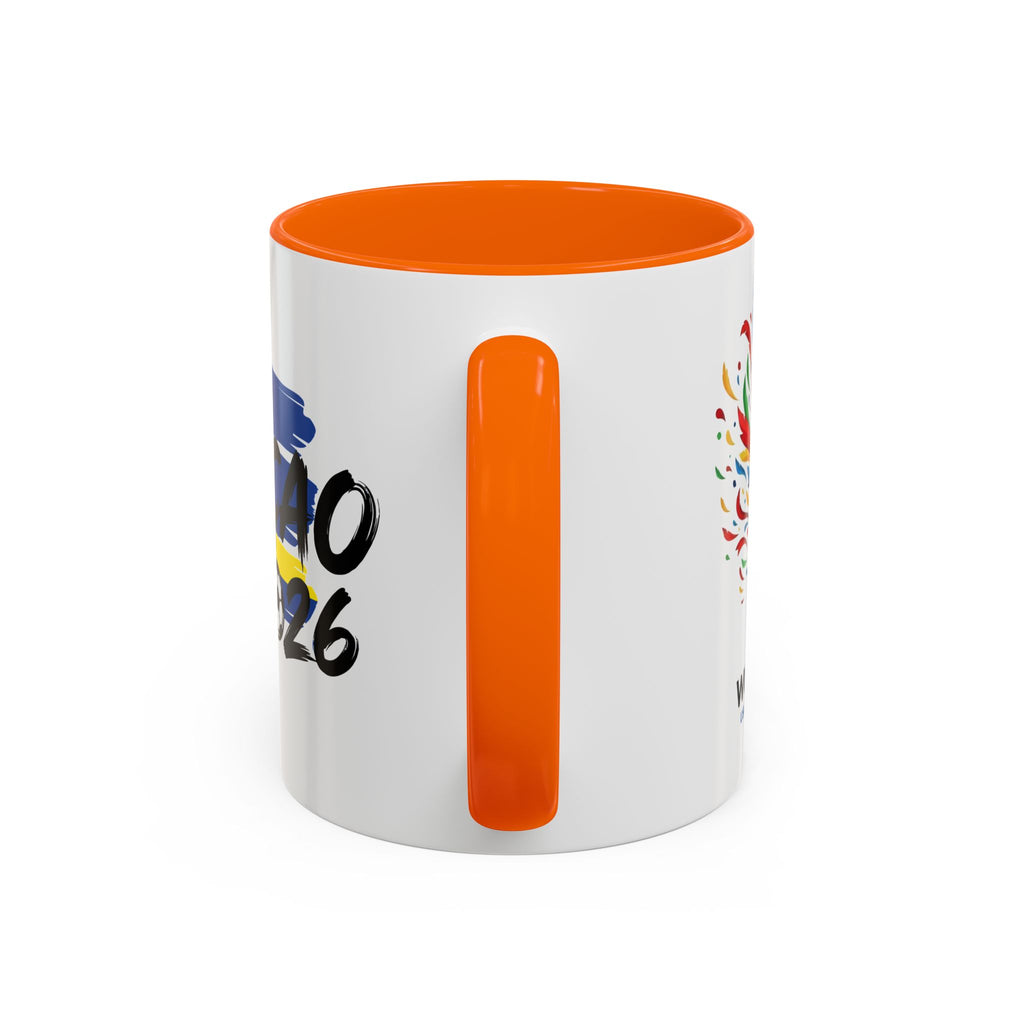 Curaçao 2026 Soccer Flag Accent Coffee Mug | 11oz 15oz,Soccer World Cup 2026, Gift For Dad