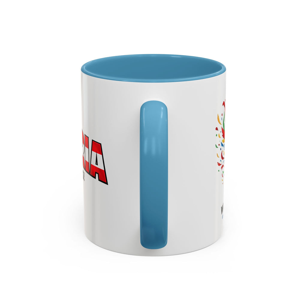 Austria Flag Text mug | Accent Coffee Mug (11/15oz)
